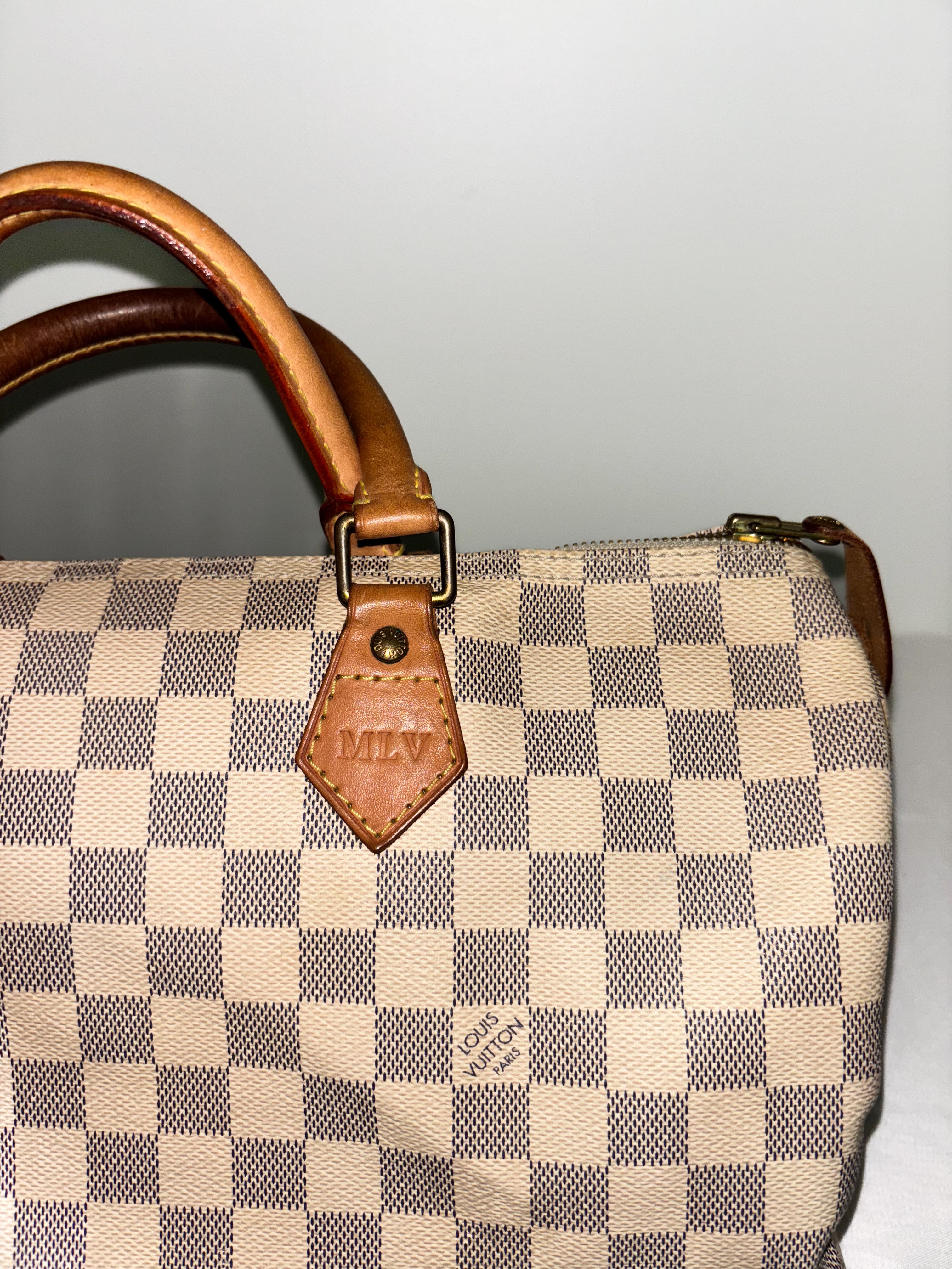 Sac à main Speedy 35 damier azur Louis Vuitton