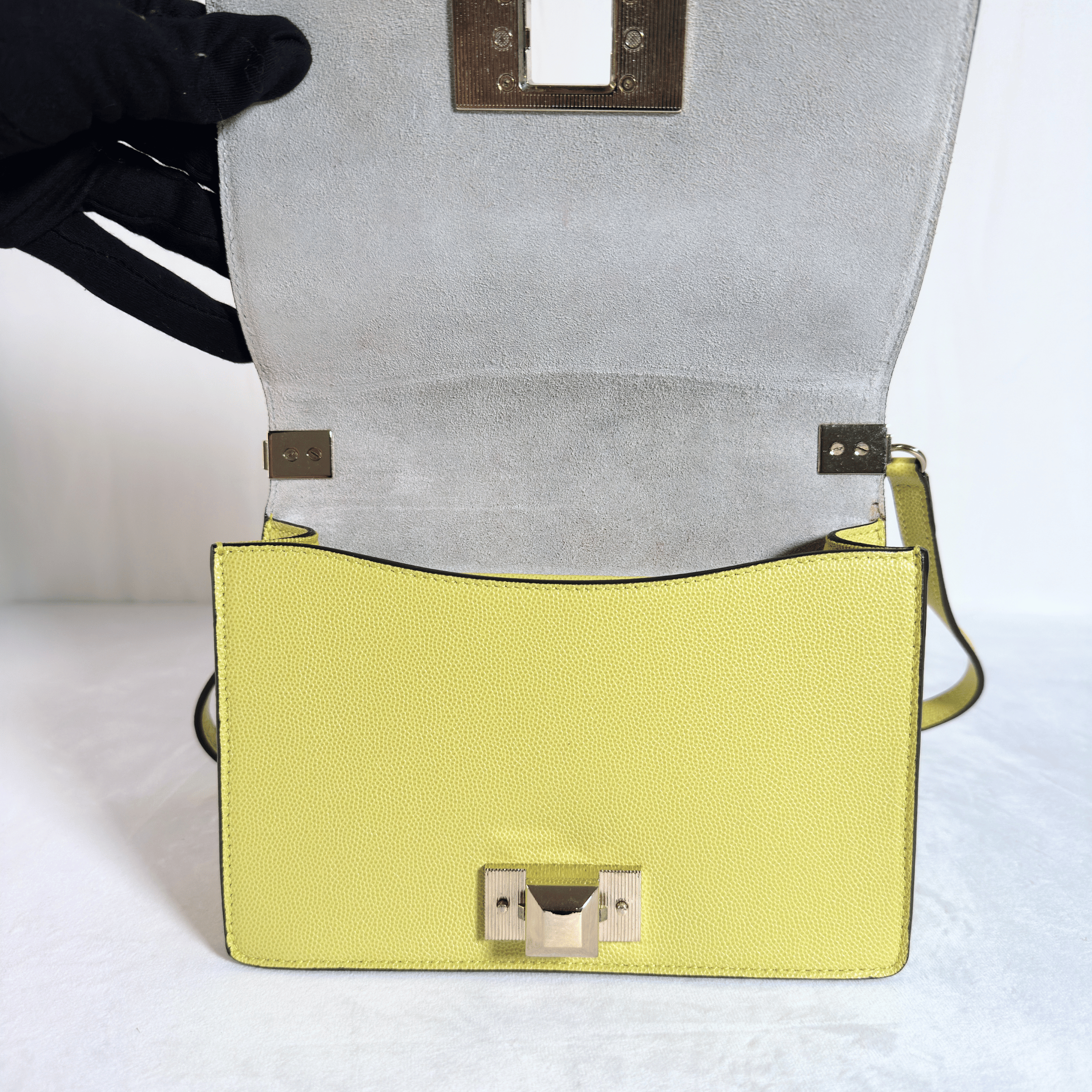 SAC BANDOULIERE FURLA MIMI CROSSBODY S - CUIR GRAINE LIME
