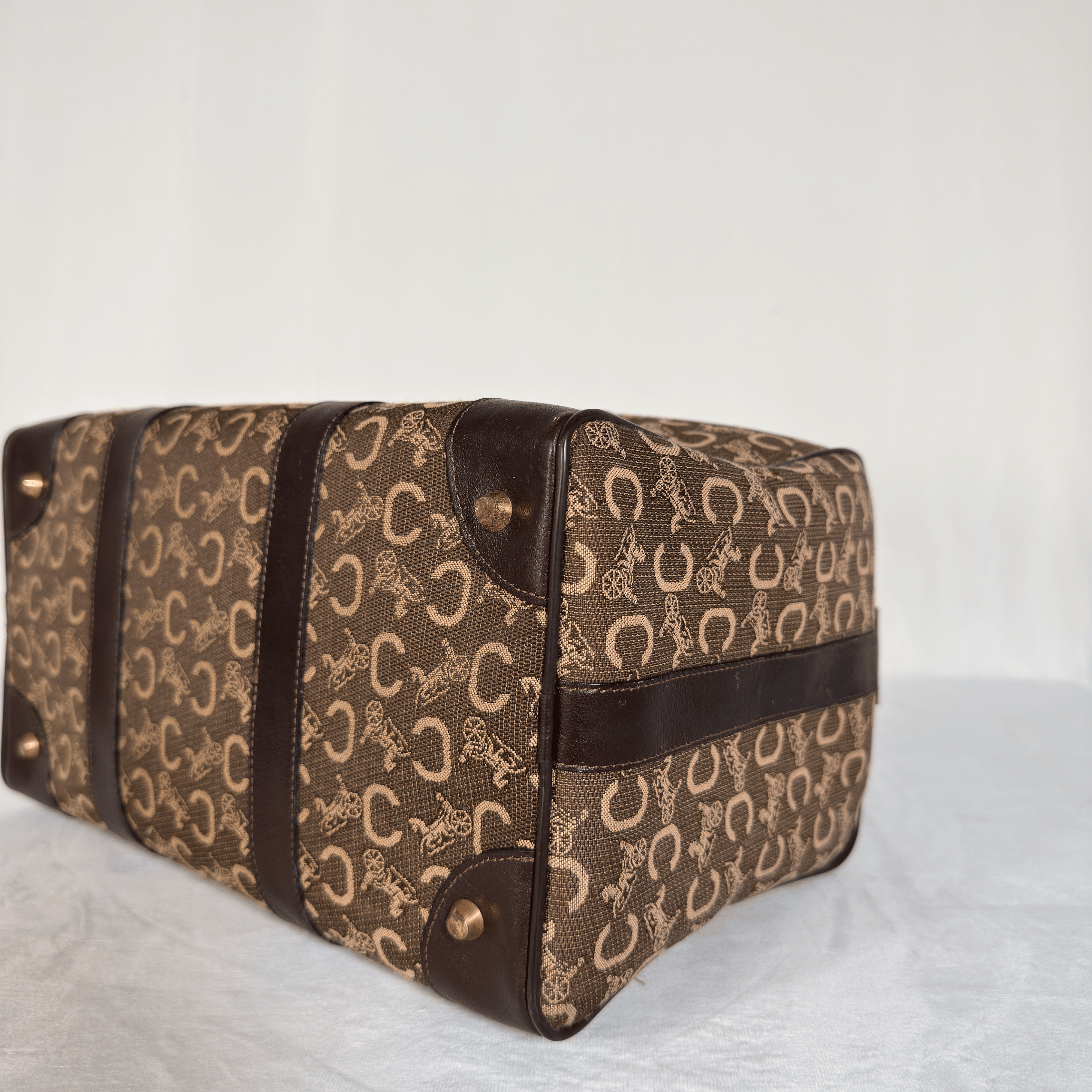 CELINE - SAC BOWLING VINTAGE TOILE JACQUARD CARRIAGE