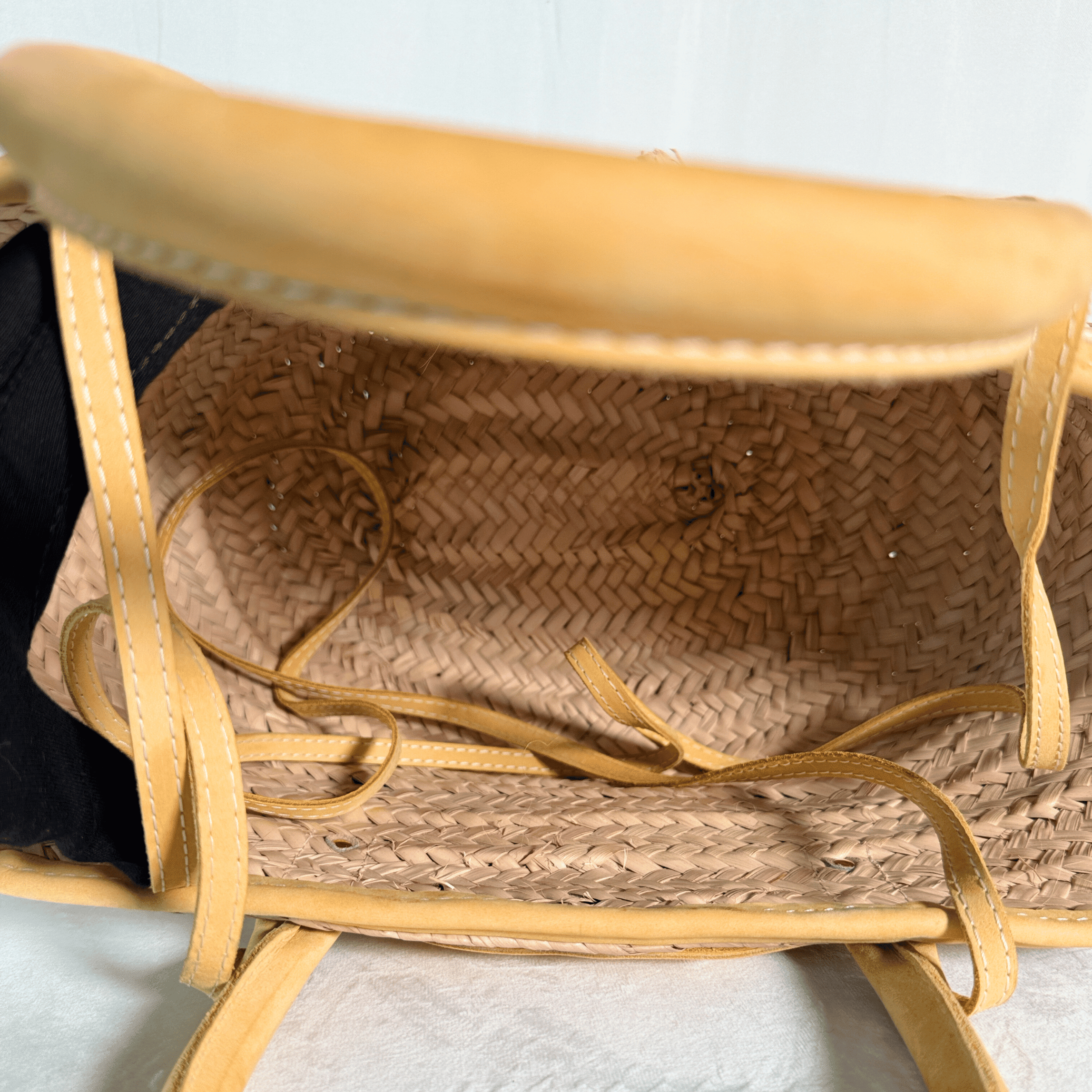 PANIER JACQUEMUS LE SOLI – PAILLE ET CUIR - La Belle Boutique