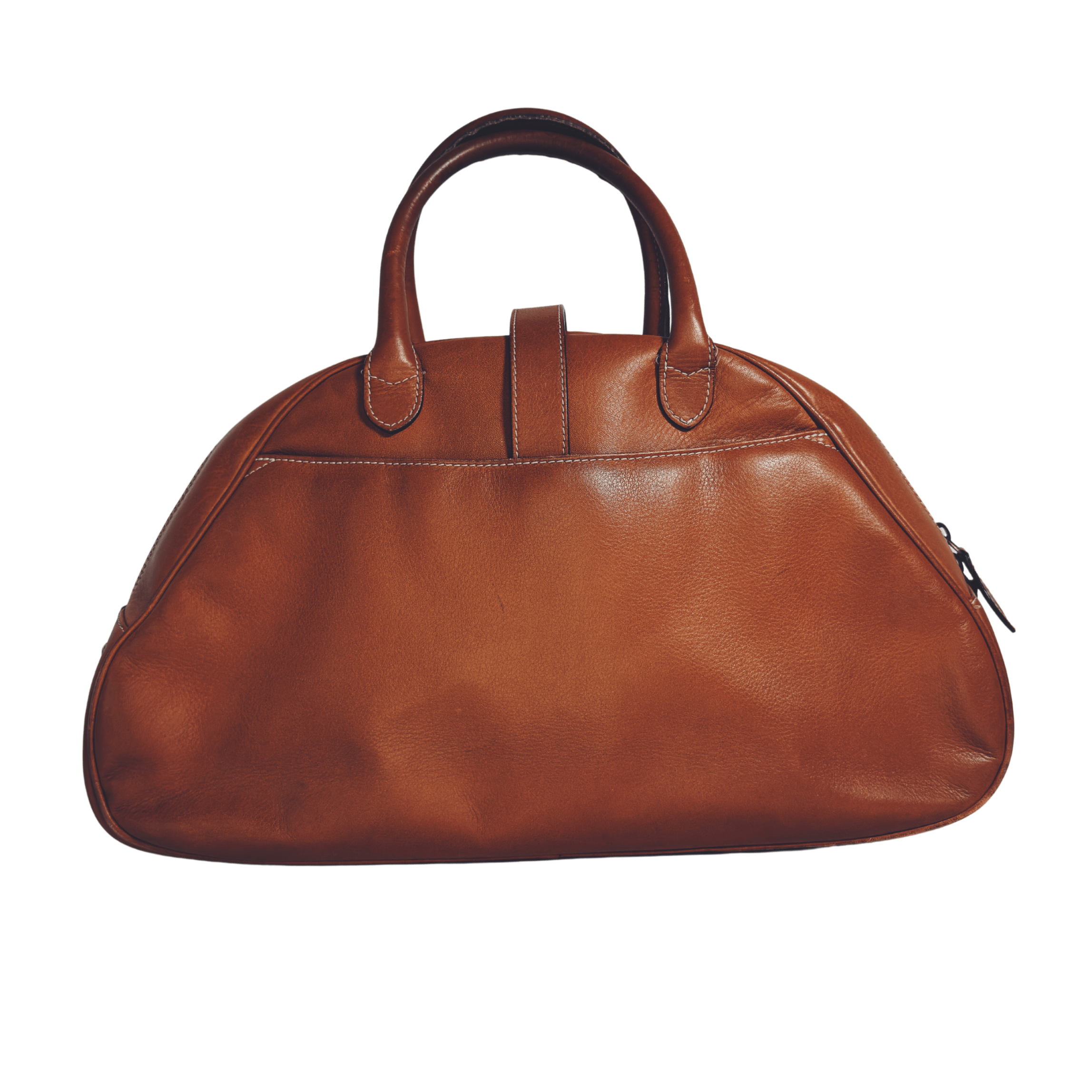 Sac à main Dior Double Saddle Bowling – Cuir cognac - La Belle Boutique