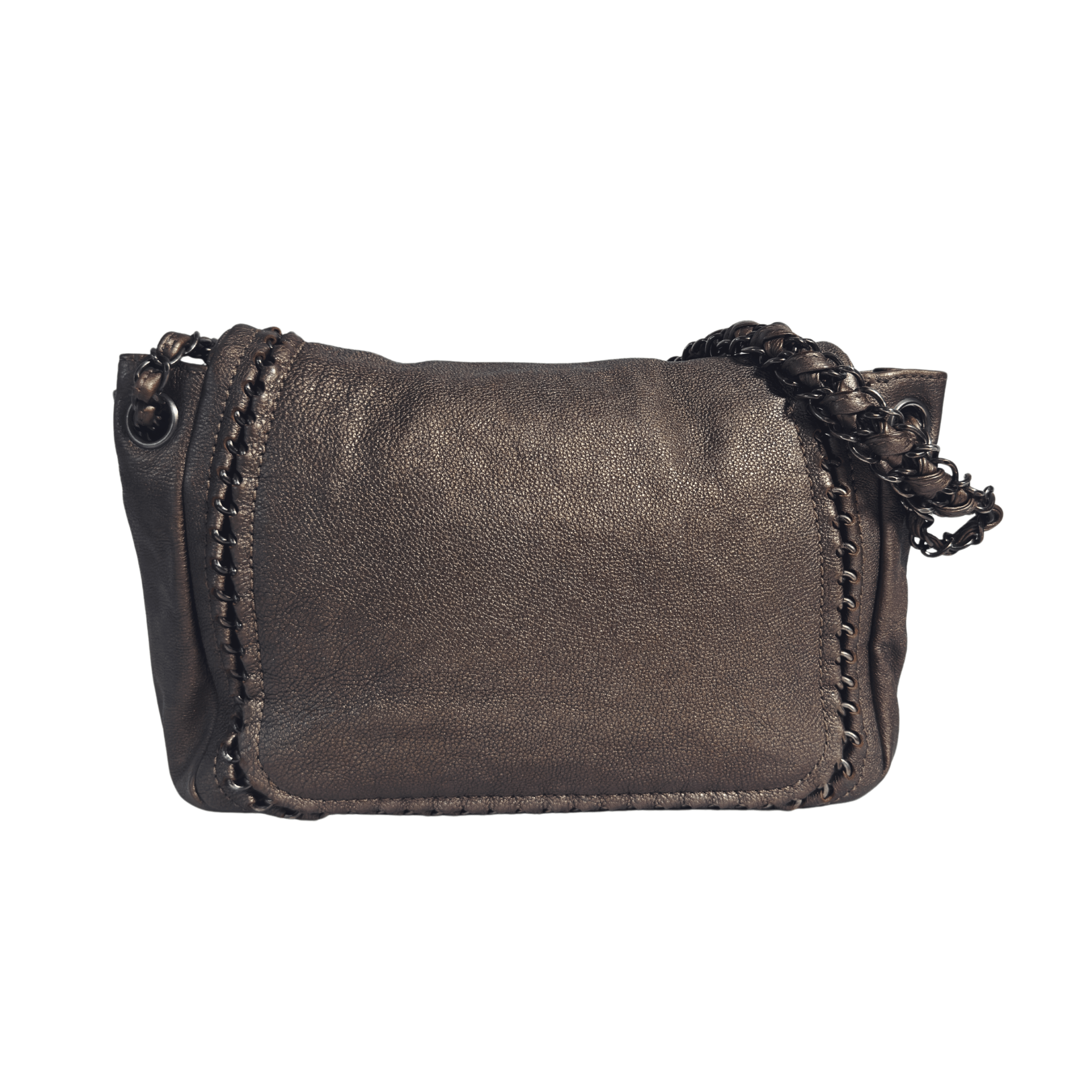Chanel Luxe Ligne Accordion Flap | Cuir Bronze Vieilli - La Belle Boutique