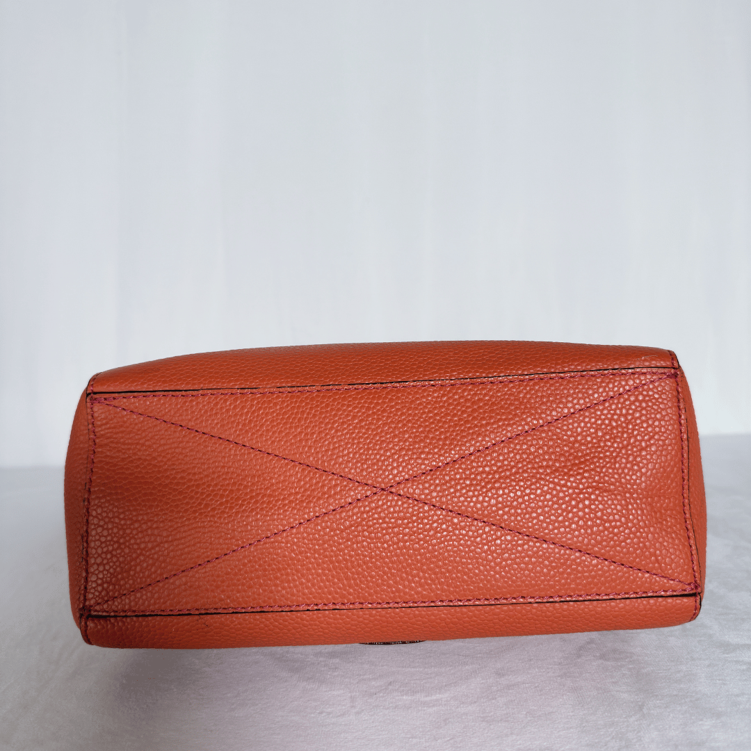 LANCEL - NINON S - CUIR GRAINÉ TERRACOTTA