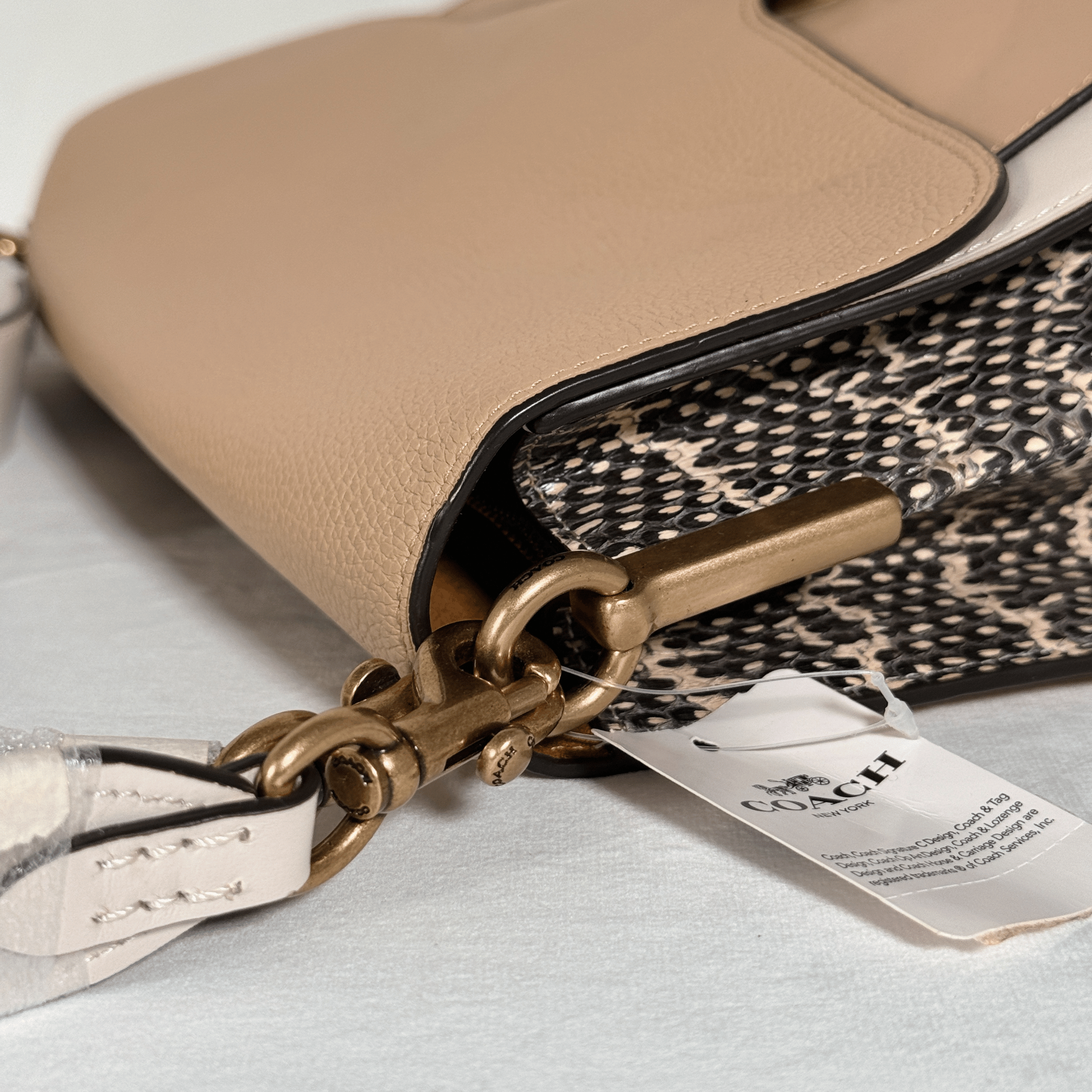 COACH - SAC TABBY - CUIR COLORBLOCK MIX MATIÈRES