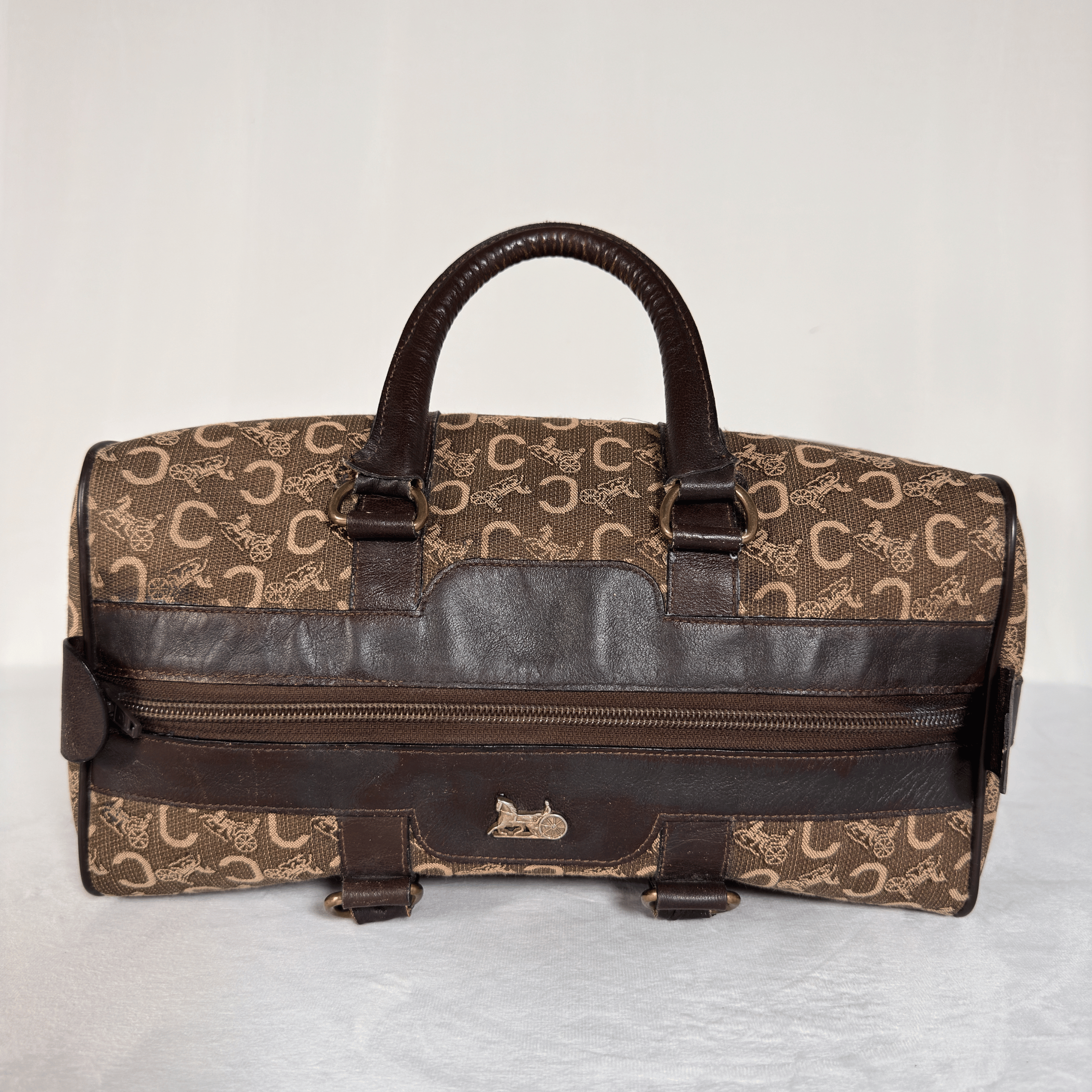 CELINE - SAC BOWLING VINTAGE TOILE JACQUARD CARRIAGE