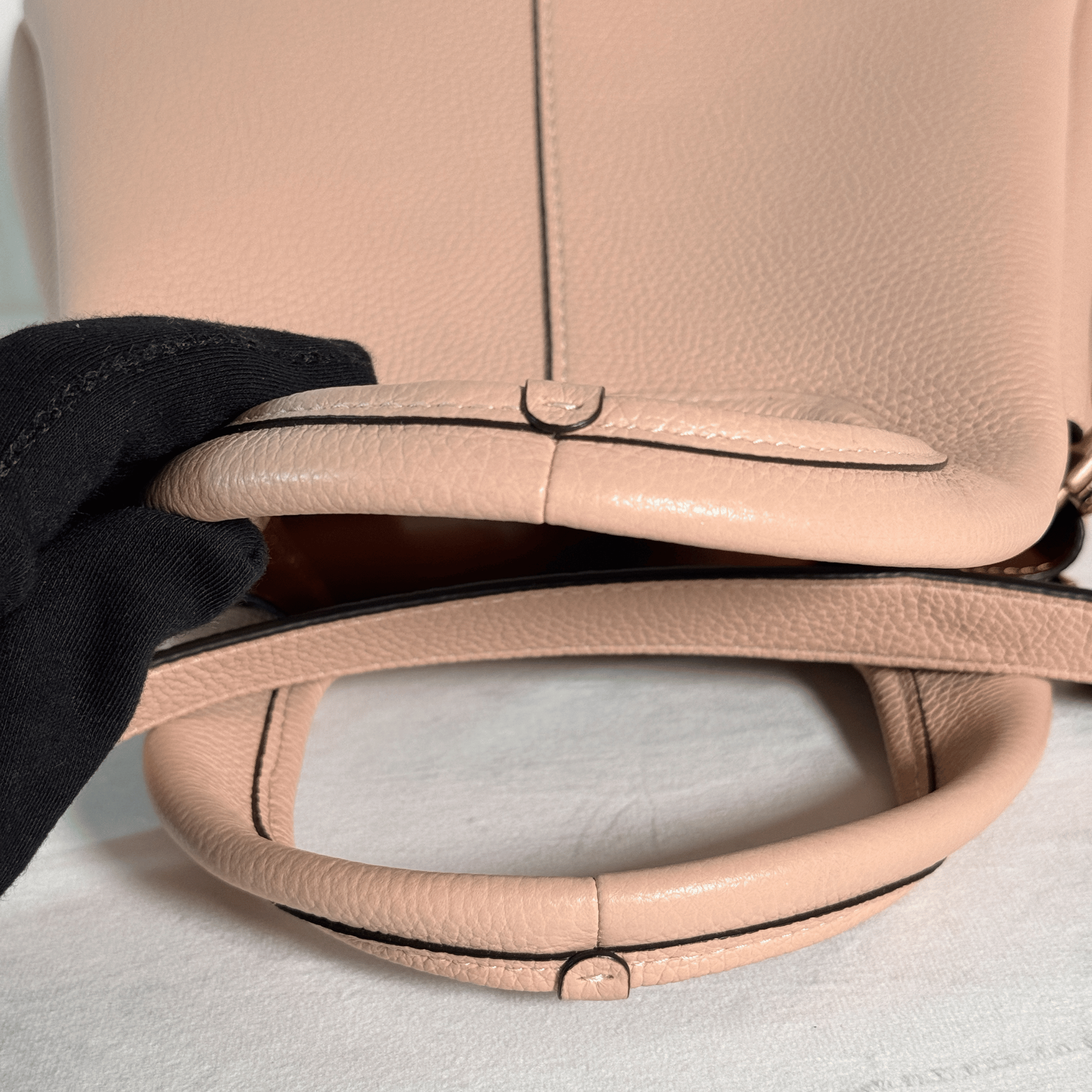 COACH - SAC LANA 19 - CUIR GRAINE ROSE POUDRE