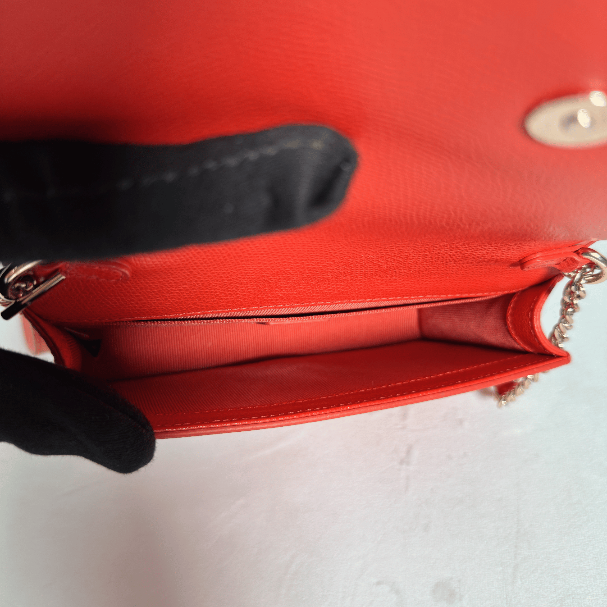 FURLA - MINI BAG - CUIR GRAINE ROUGE