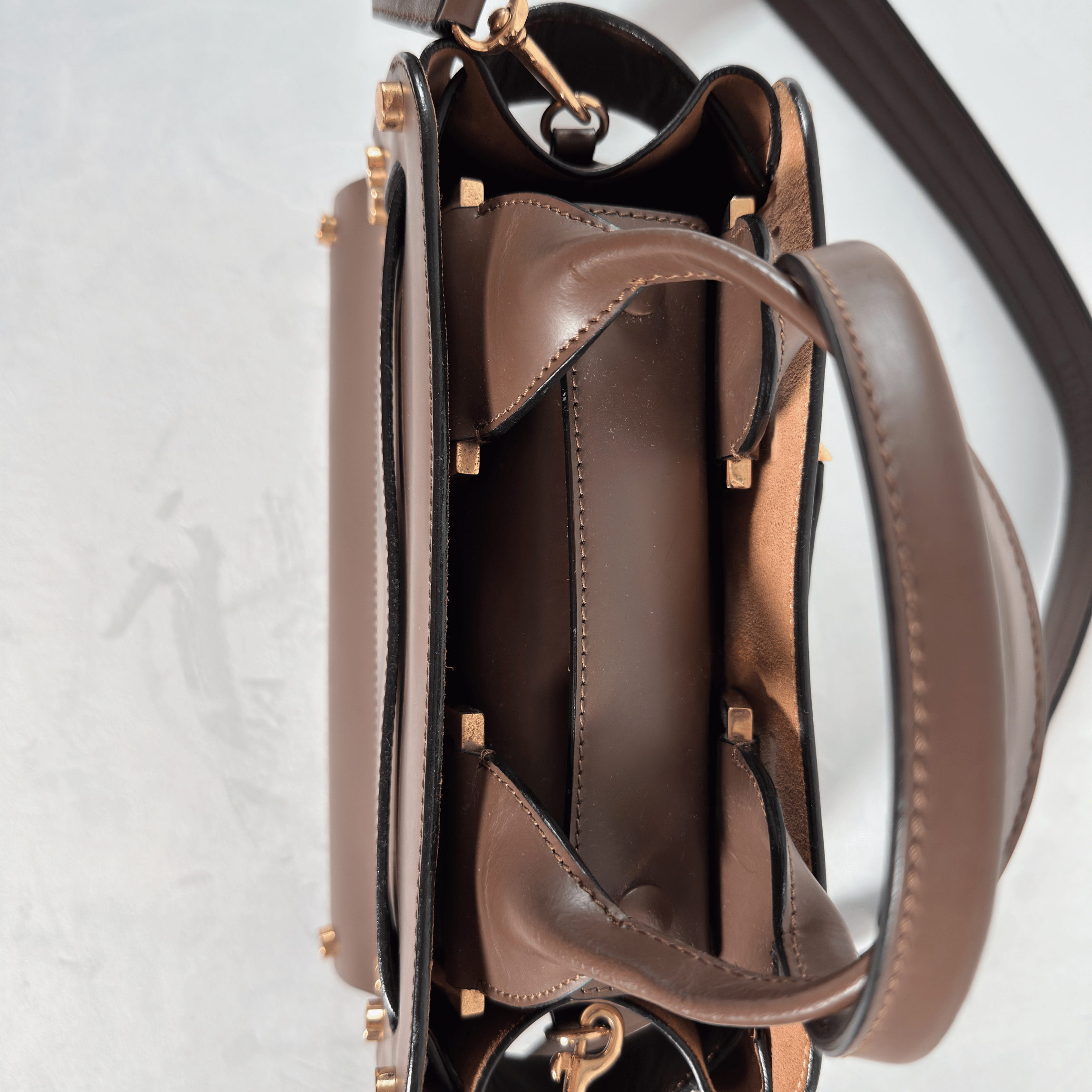 SAC BANDOULIERE JIMMY CHOO - CUIR LISSE MARRON