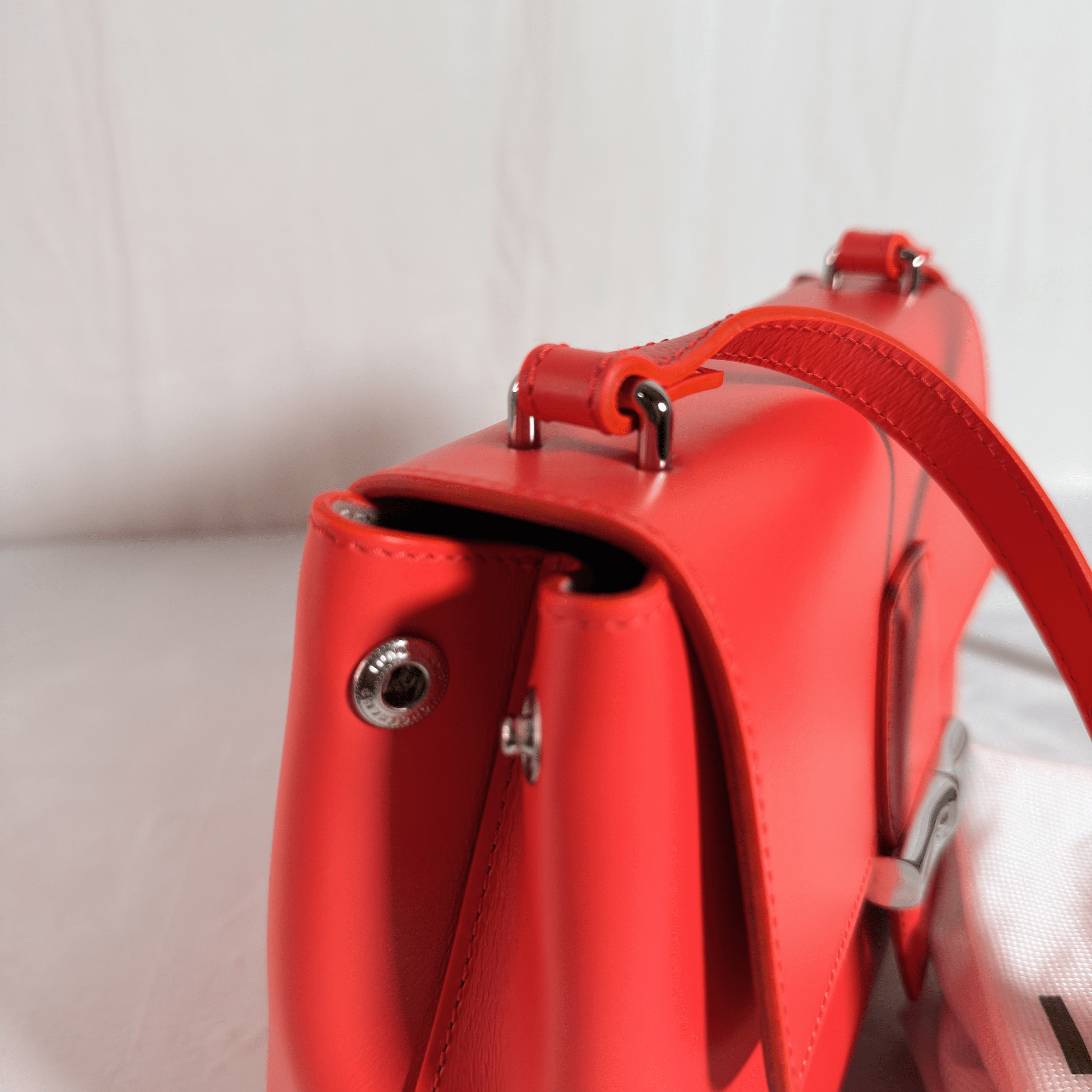 SAC LONGCHAMP LE ROSEAU BOX - CUIR LISSE COQUELICOT - La Belle Boutique