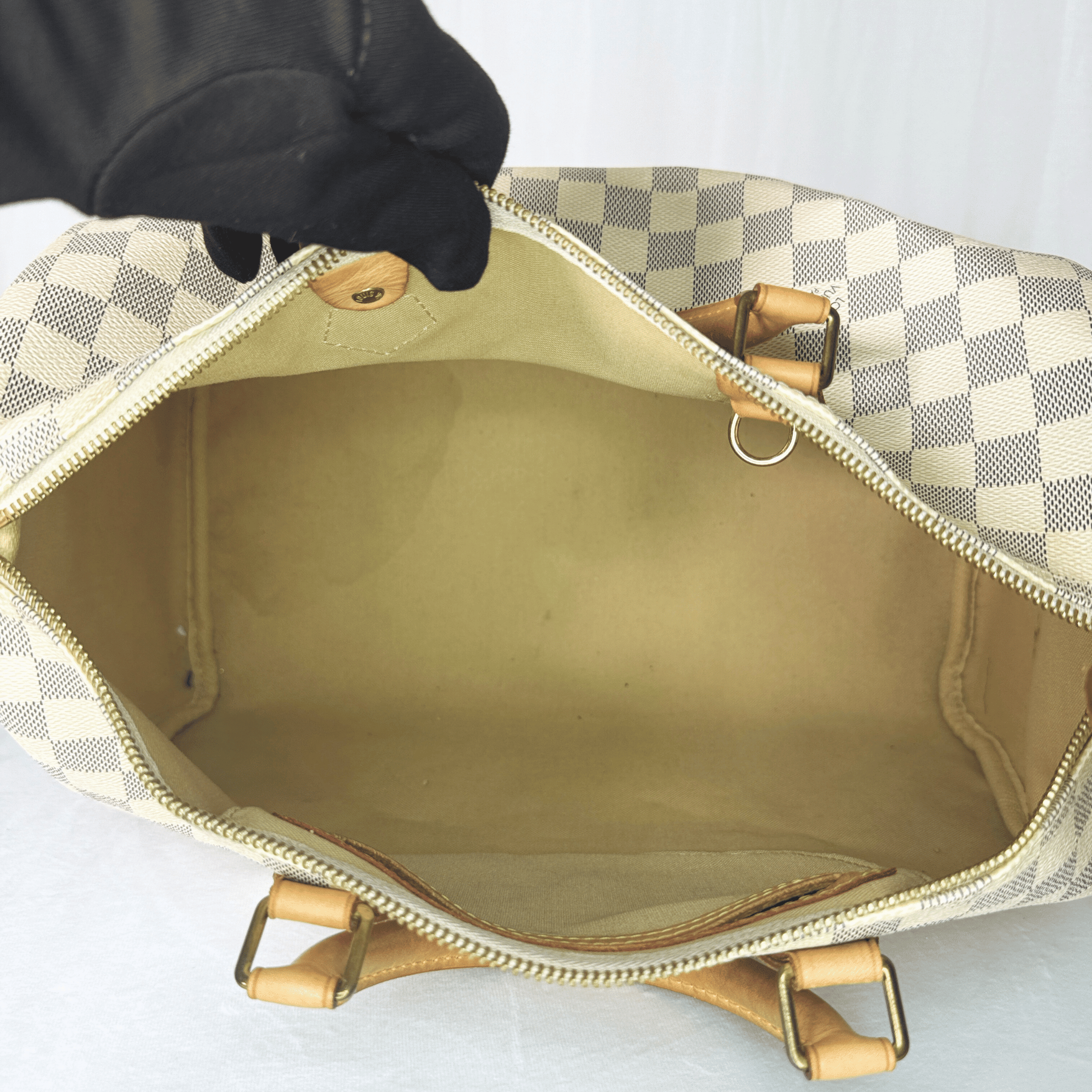 SAC LOUIS VUITTON SPEEDY 35 TOILE DAMIER AZUR VINTAGE - La Belle Boutique