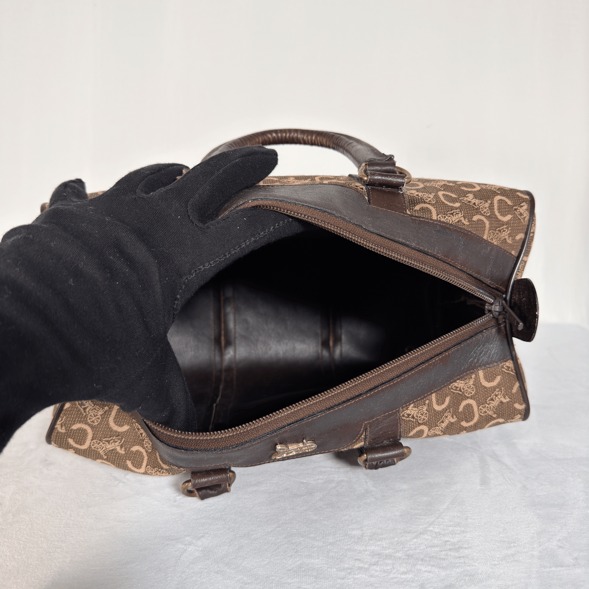 CELINE - SAC BOWLING VINTAGE TOILE JACQUARD CARRIAGE