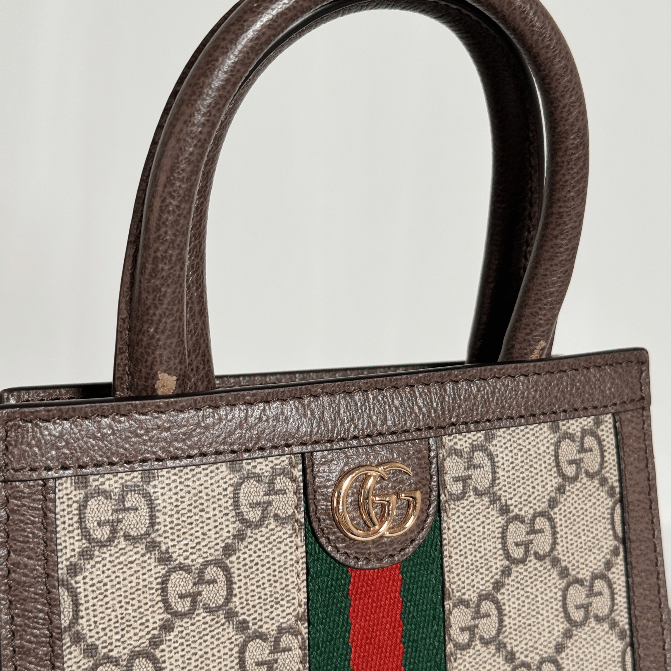 GUCCI - MINI TOTE OPHIDIA GG SUPREME - TOILE MONOGRAMME BEIGE / BANDOULIÈRE