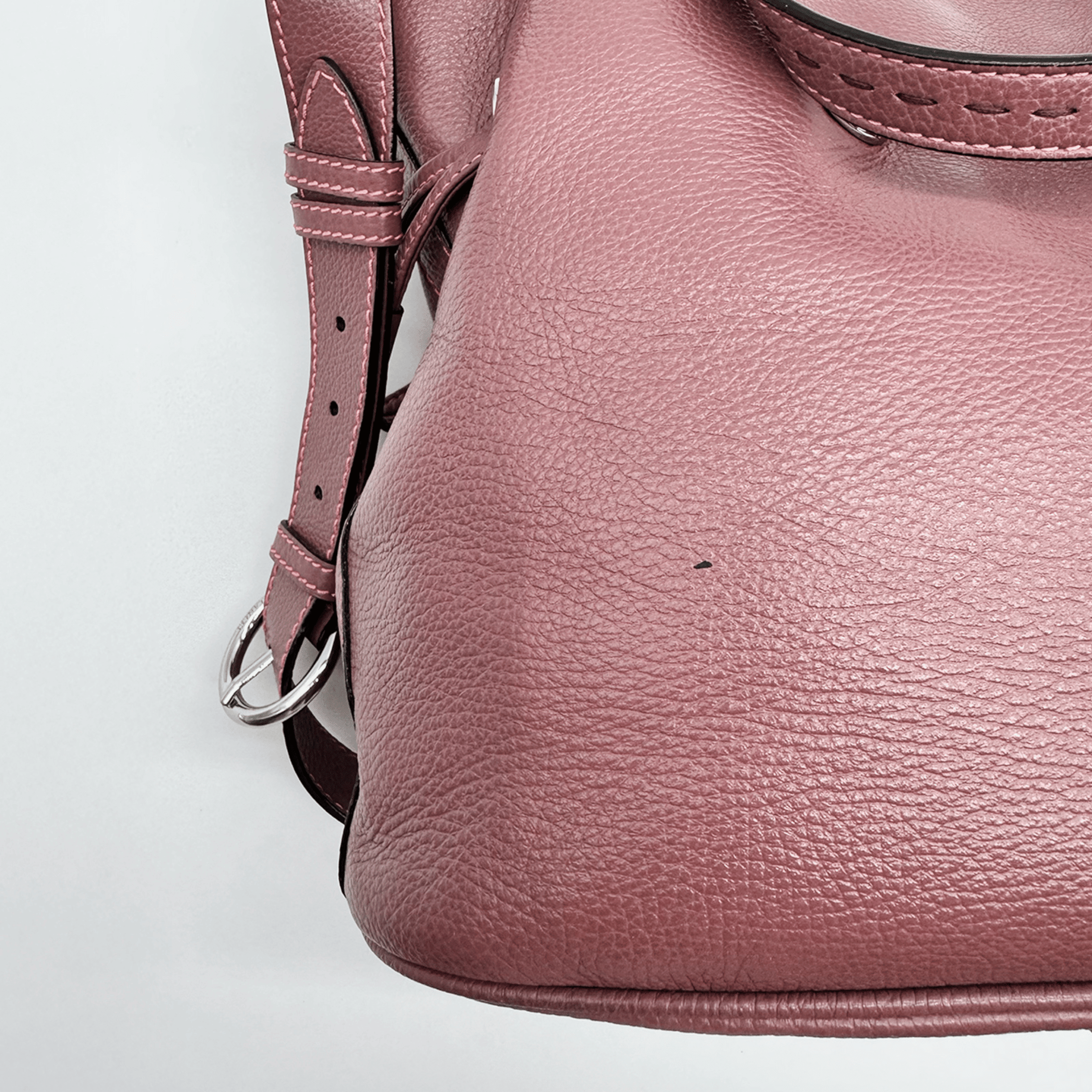 SAC SEAU LANCEL PREMIER FLIRT TAILLE M EN CUIR GRAINÉ ROSE - La Belle Boutique