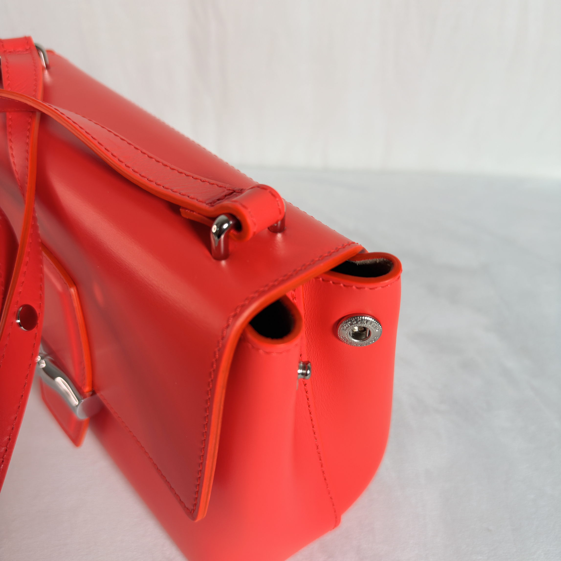 SAC LONGCHAMP LE ROSEAU BOX - CUIR LISSE COQUELICOT