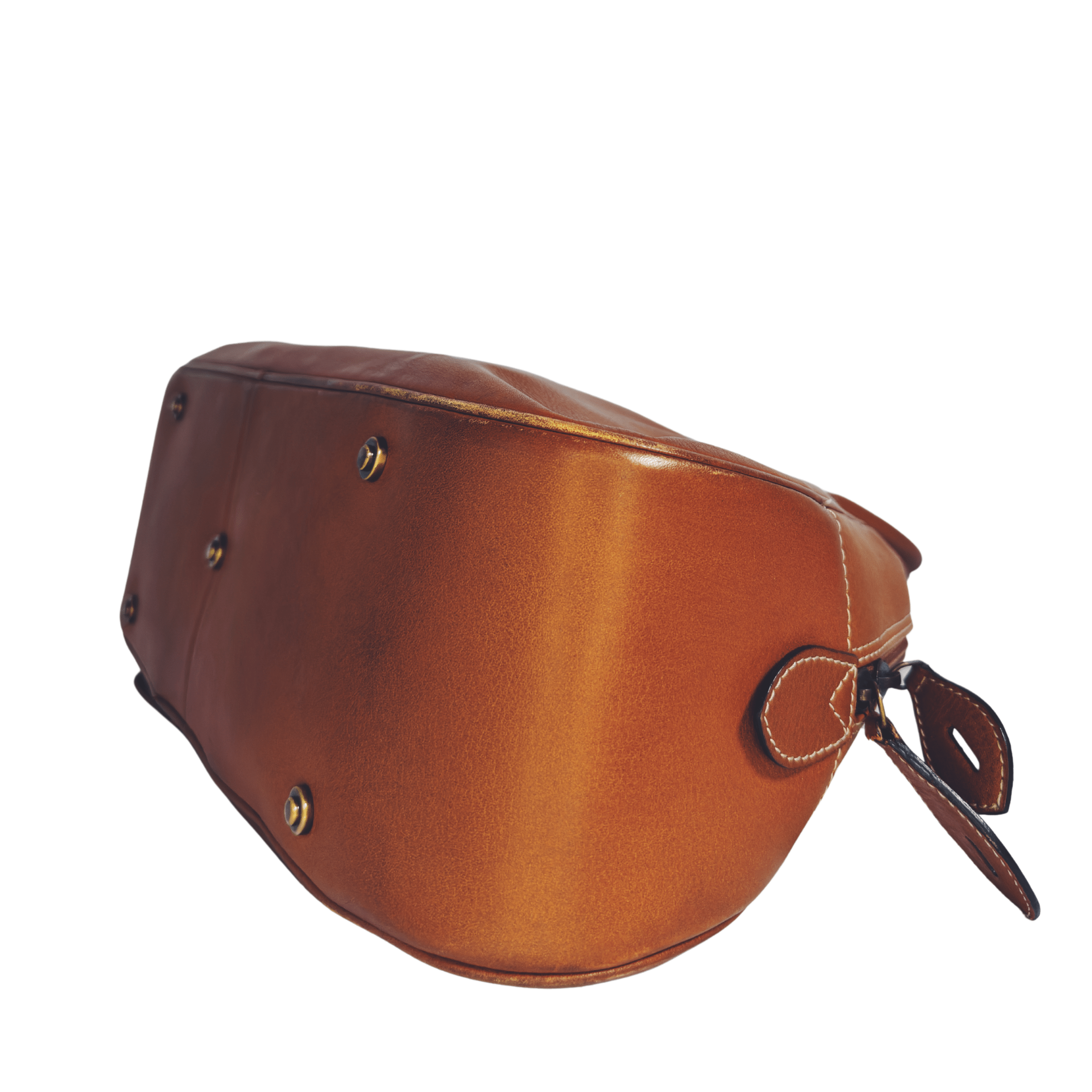 Sac à main Dior Double Saddle Bowling – Cuir cognac - La Belle Boutique