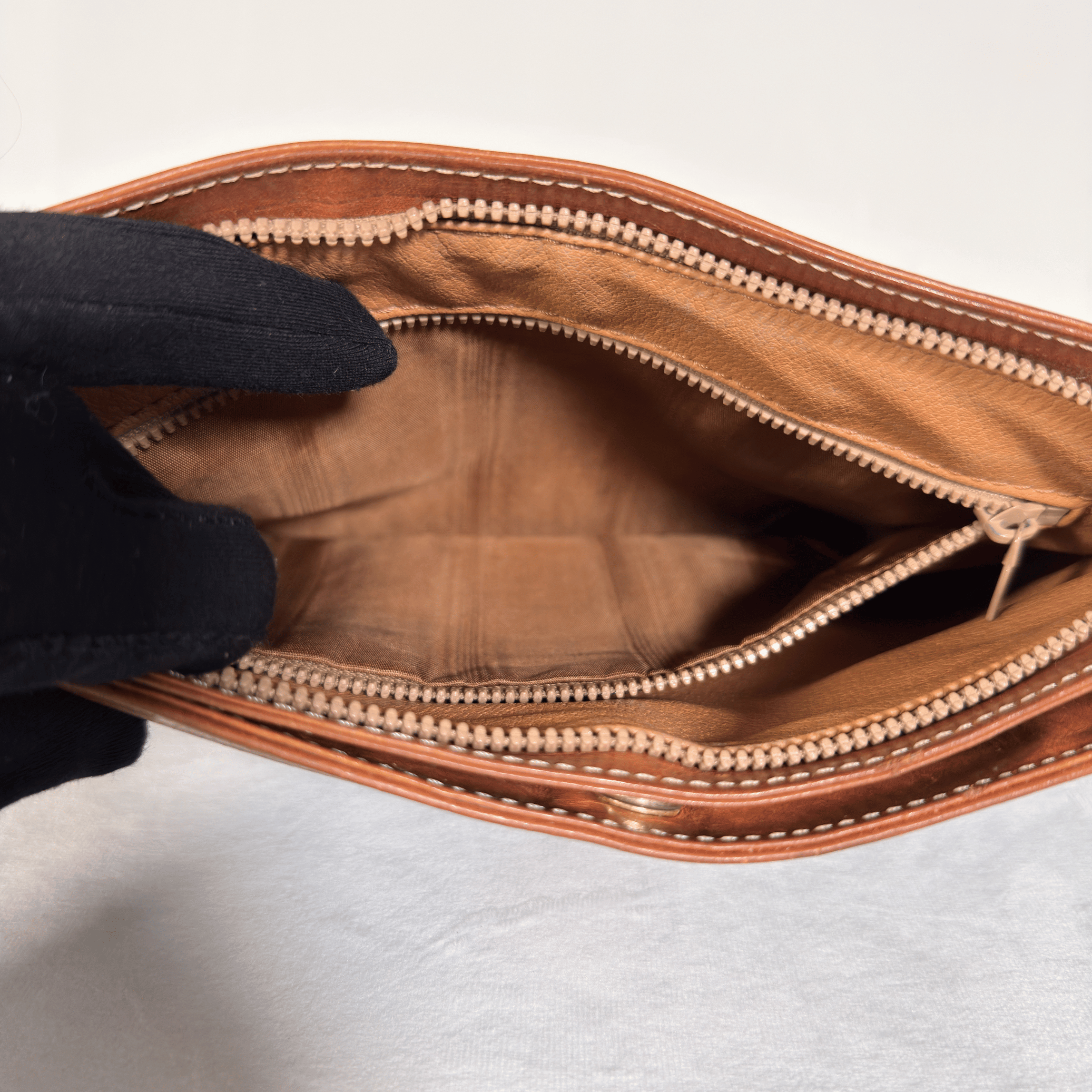 CELINE - POCHETTE VINTAGE MACADAM - TOILE ENDUITE MARRON