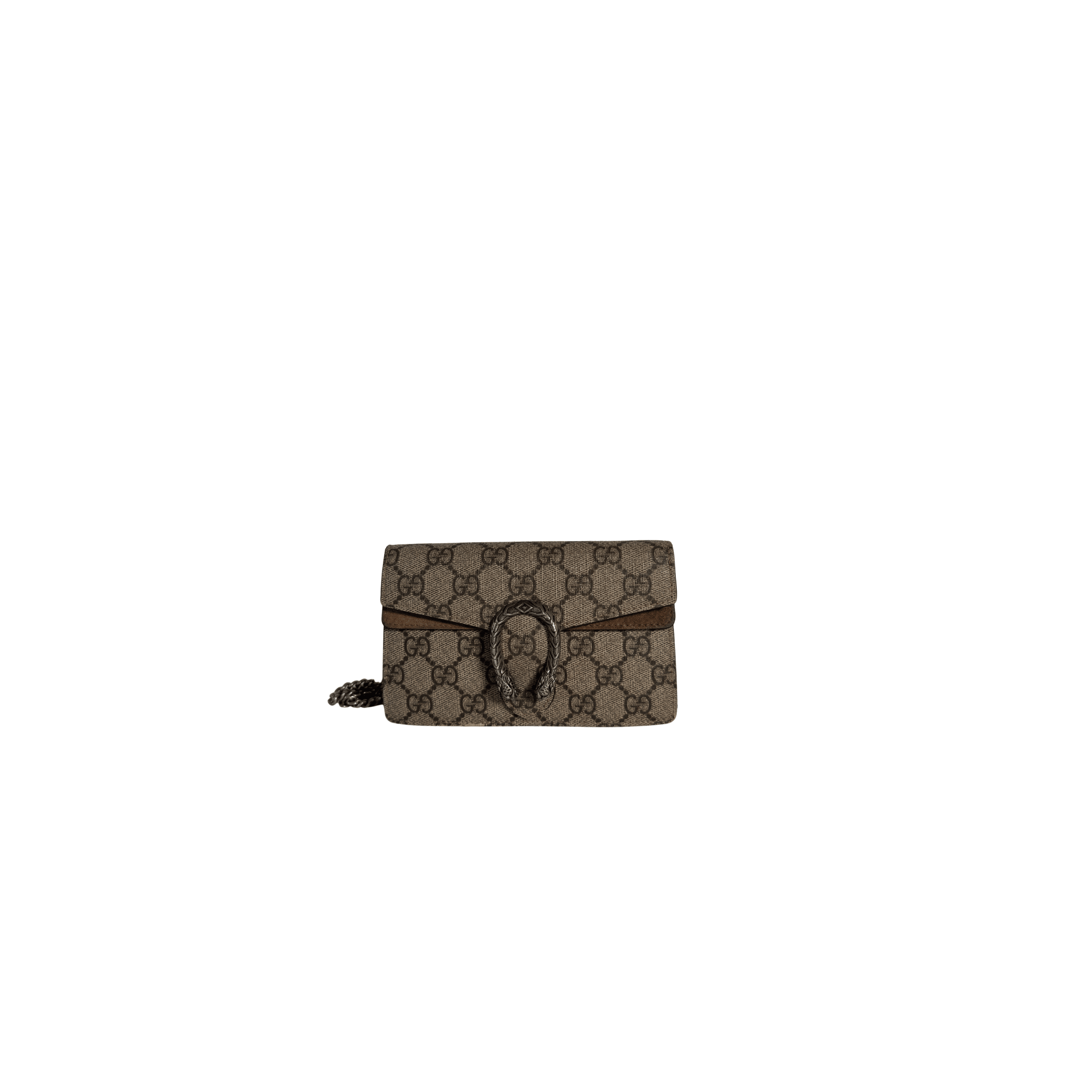 GUCCI - SAC DIONYSUS SUPER MINI - TOILE GG SUPREME / DAIM - BEIGE EBENE - La Belle Boutique