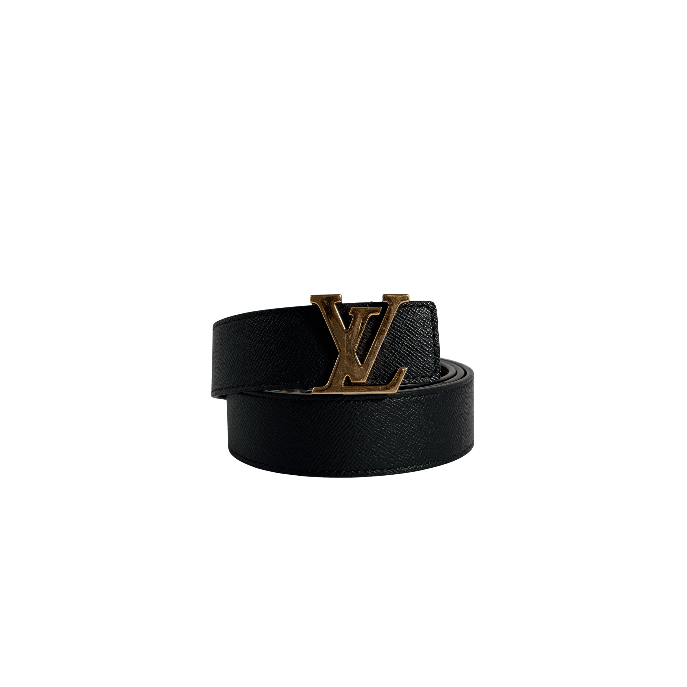 CEINTURE LOUIS VUITTON LV INITIALES REVERSIBLE 40 MM NOIR/MONOGRAM - La Belle Boutique