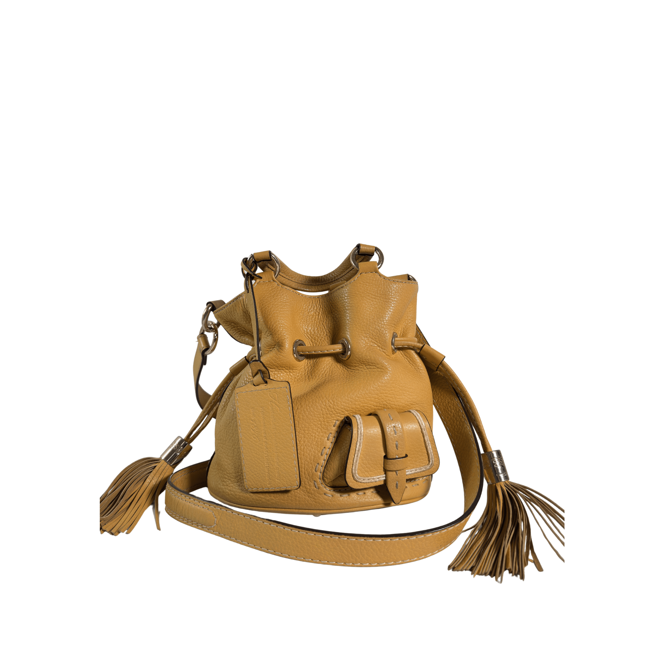 SAC SEAU LANCEL PREMIER FLIRT S - CUIR GRAINE MOUTARDE - La Belle Boutique