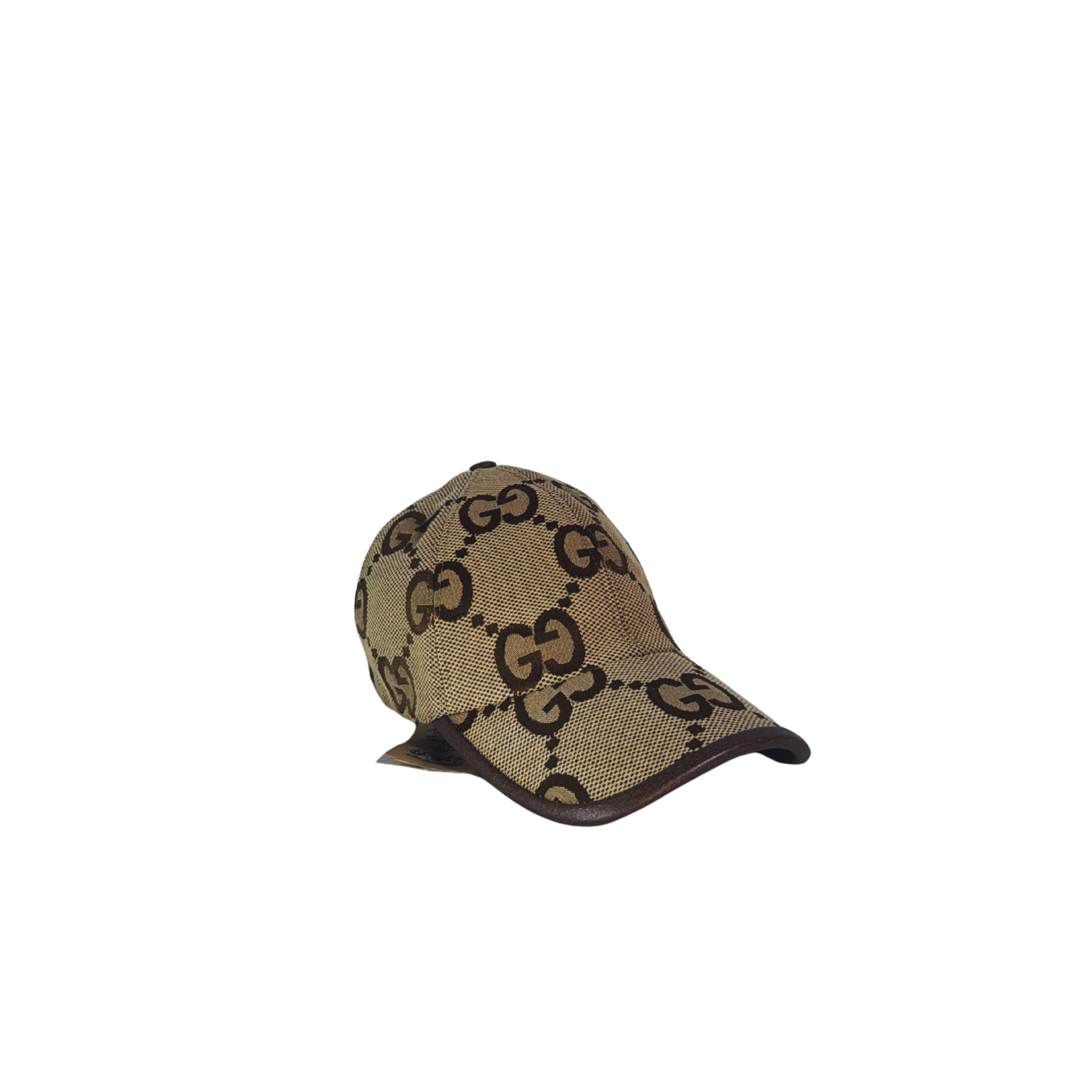 Casquette Gucci Jumbo GG en toile beige/marron