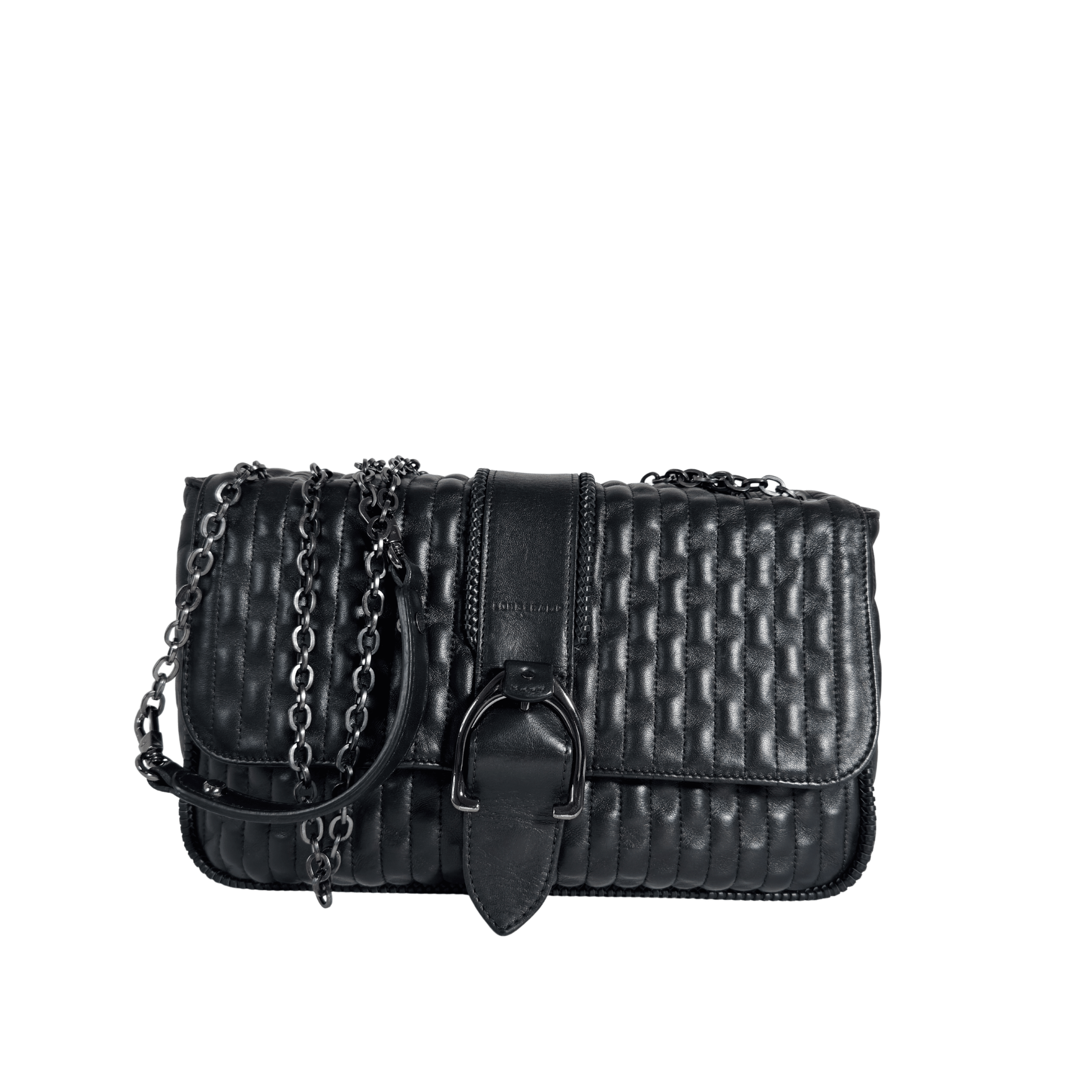 SAC BANDOULIERE LONGCHAMP AMAZONE M - CUIR MATELASSE NOIR - La Belle Boutique