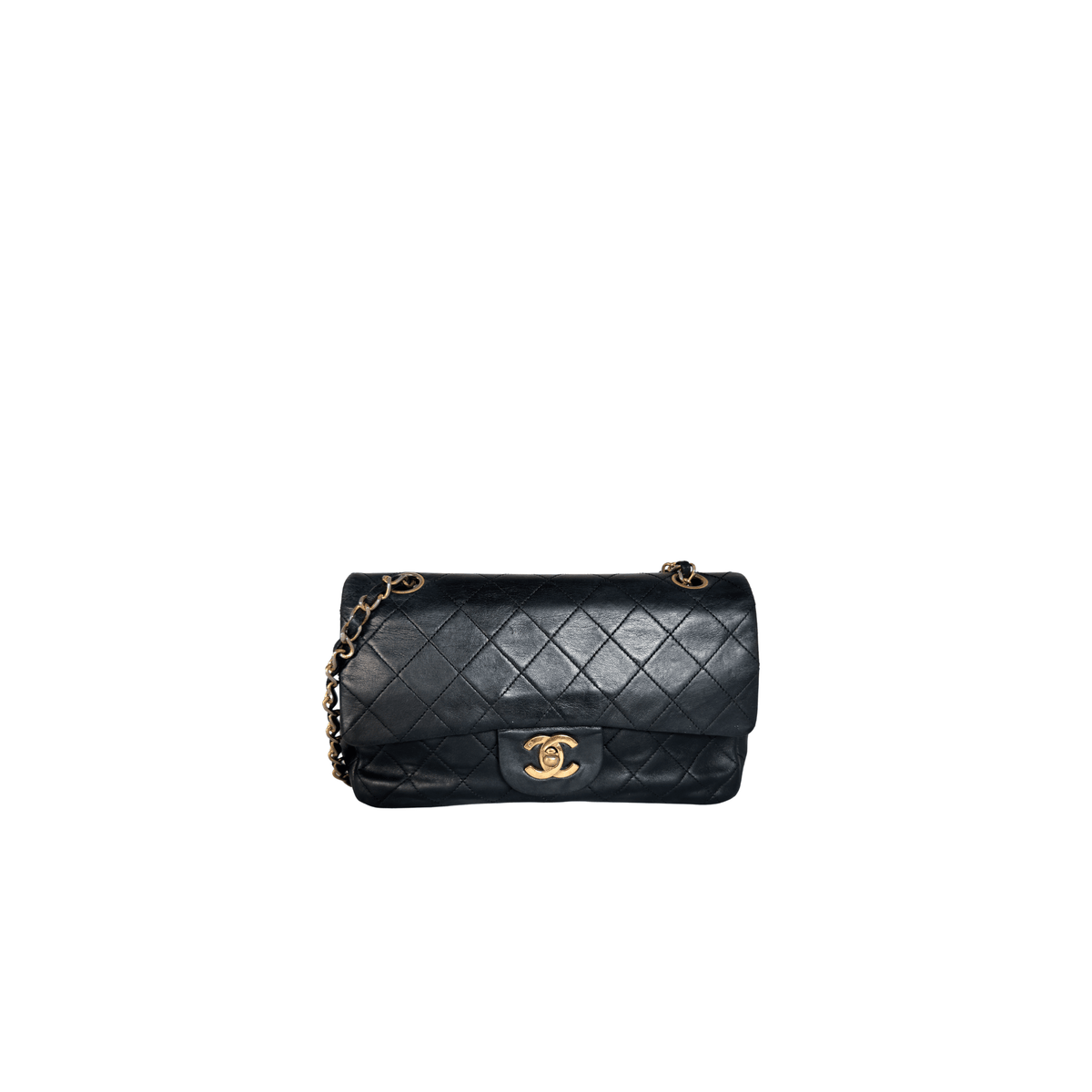 CHANEL - CLASSIQUE TIMELESS SMALL 23 - CUIR AGNEAU NOIR - QUINCAILLERIE DORÉE - La Belle Boutique