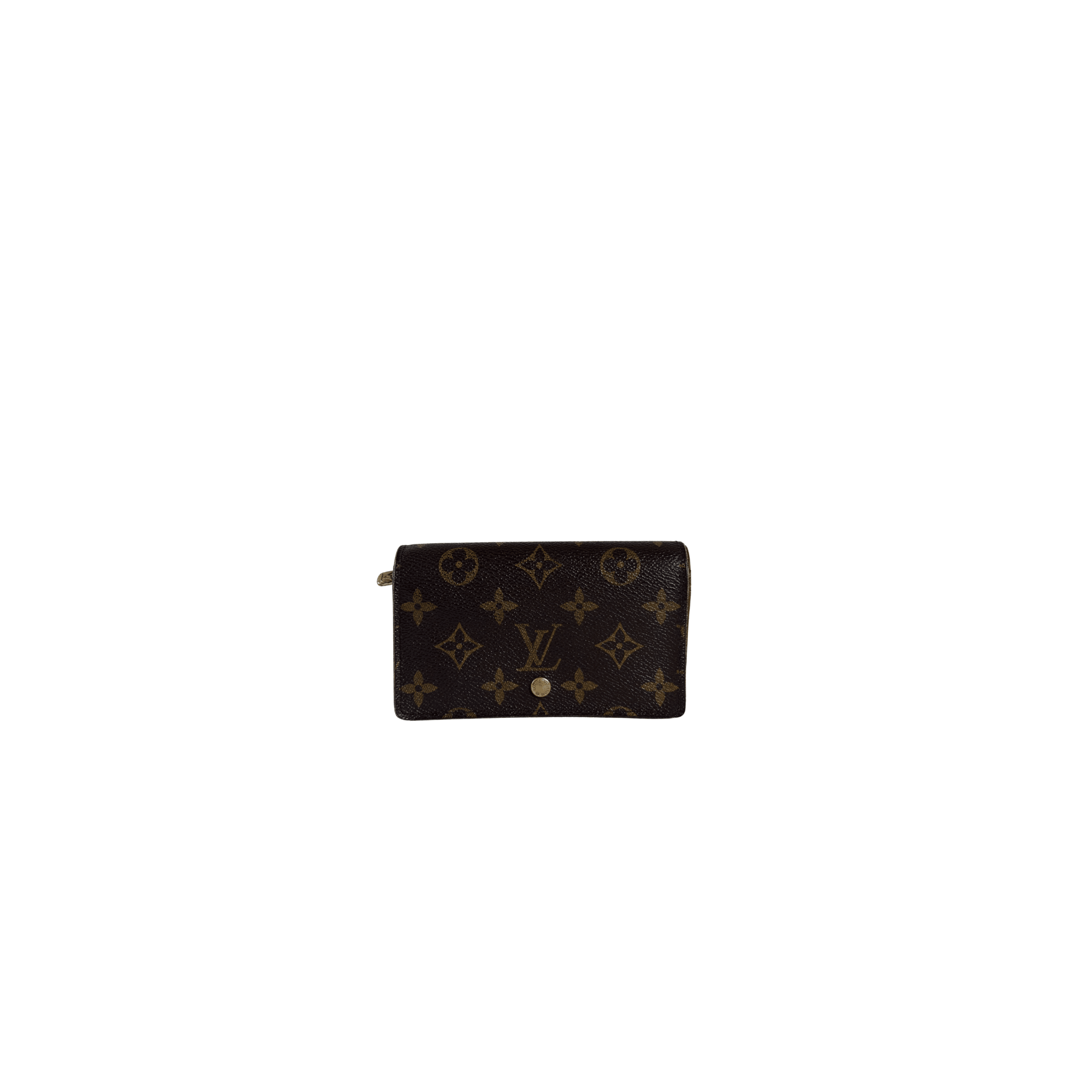 PORTEFEUILLE COMPACT ZIPPE TRESOR LOUIS VUITTON - TOILE MONOGRAMME VINTAGE - La Belle Boutique