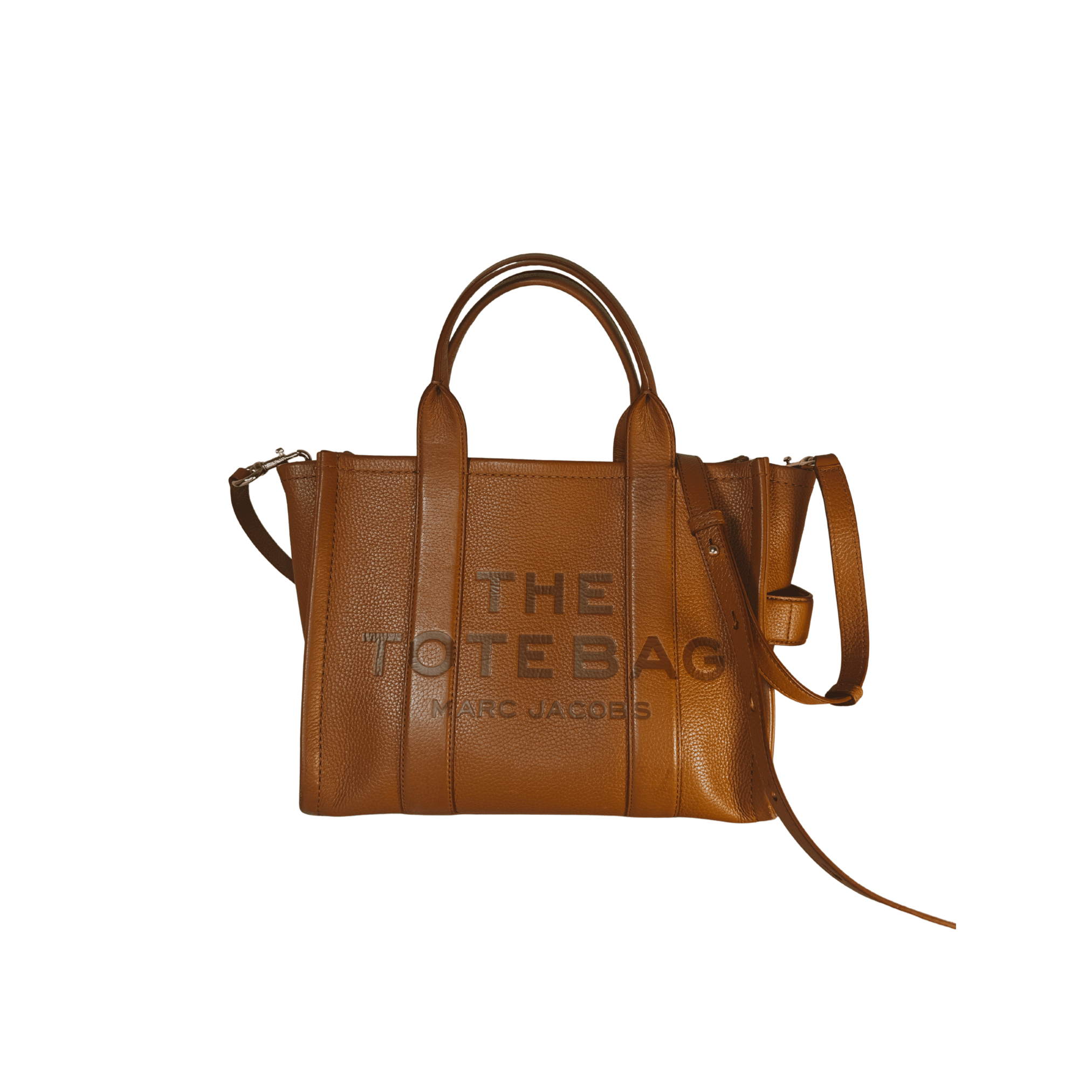 SAC MARC JACOBS MEDIUM LEATHER TOTE BAG EN CUIR CAMEL - La Belle Boutique