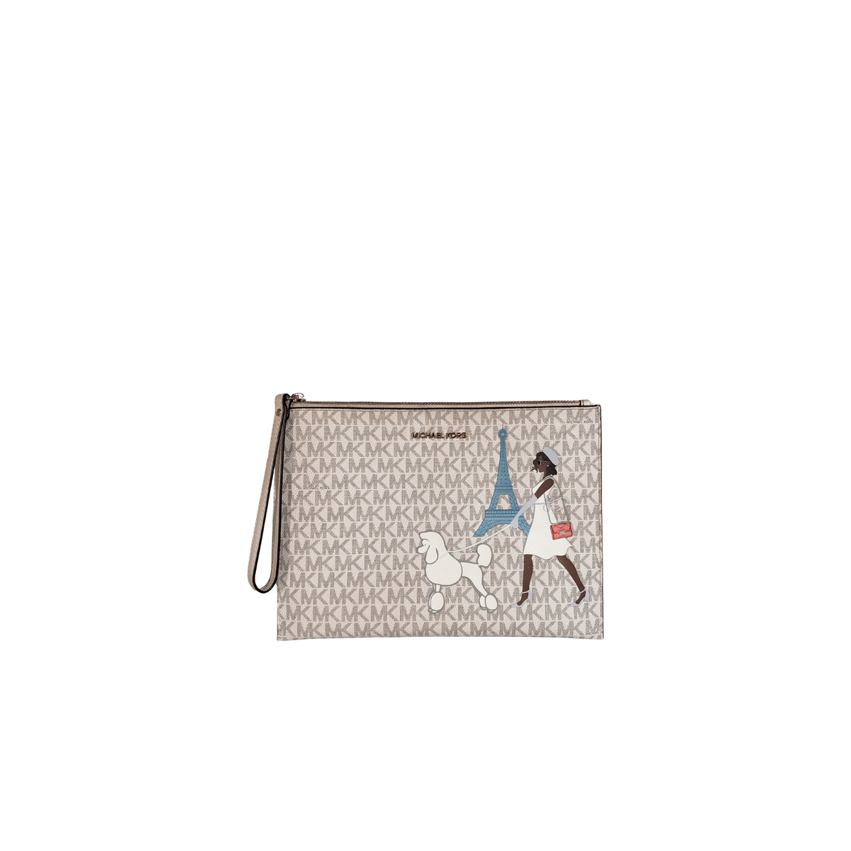 MICHAEL KORS - POCHETTE JET SET TRAVEL LARGE - TOILE MONOGRAMME MK EDITION PARIS