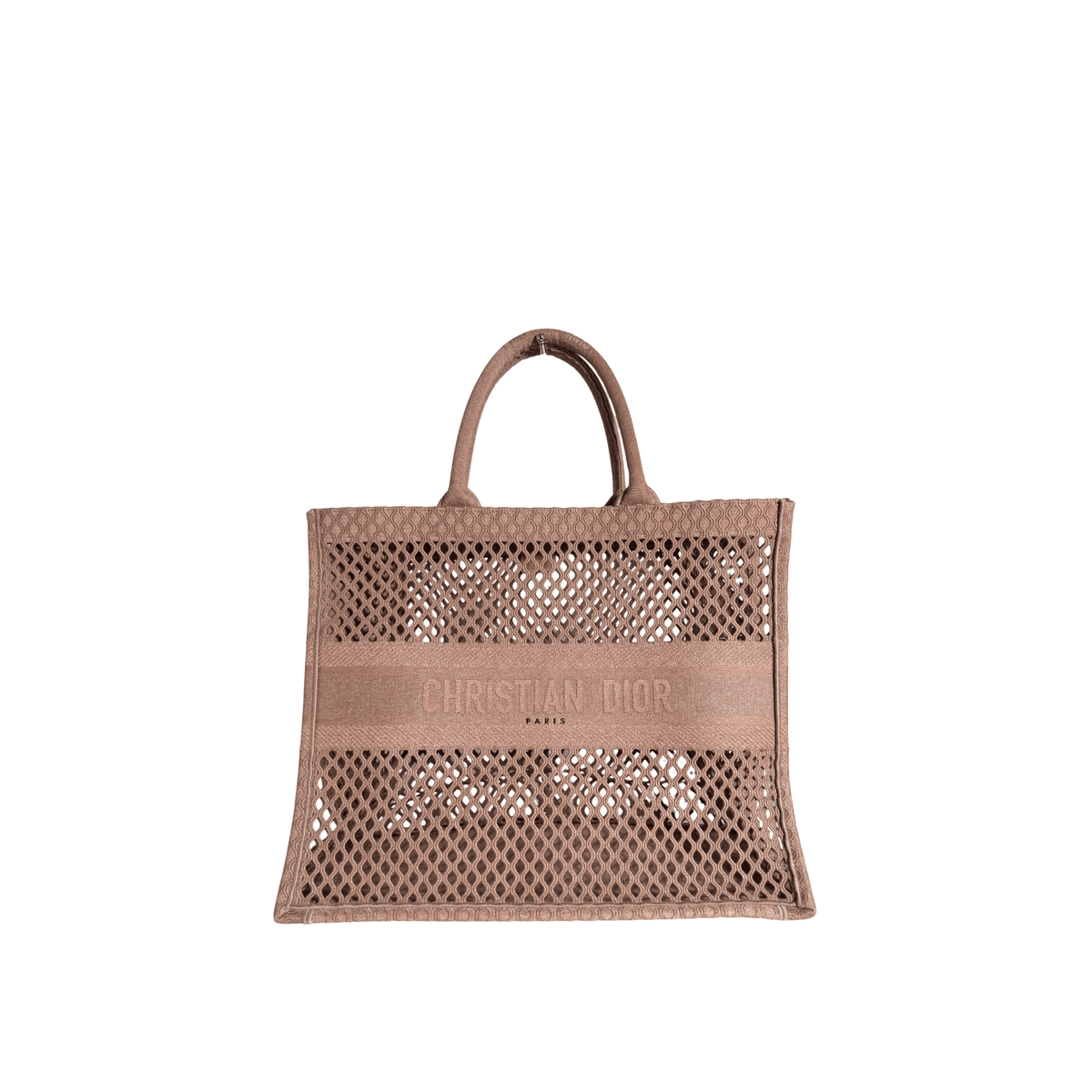 DIOR - BOOK TOTE LARGE - BRODERIE RÉSILLE BLUSH