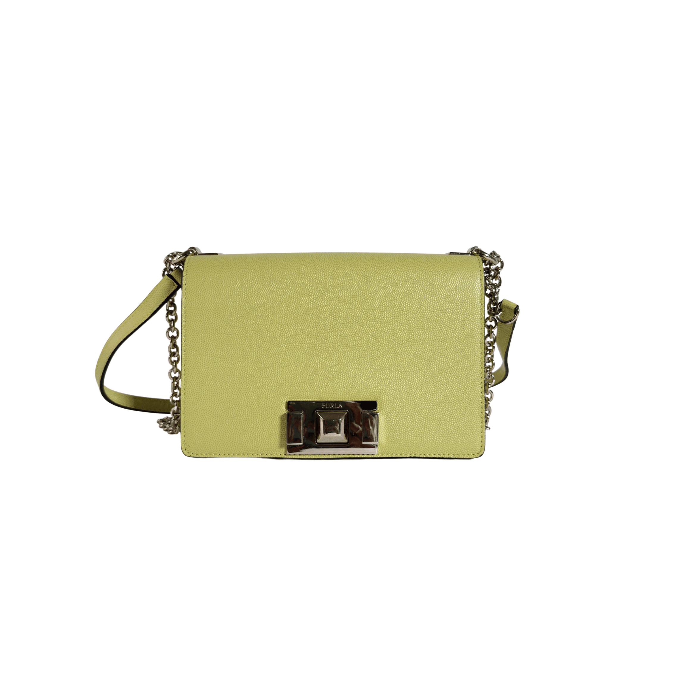 SAC BANDOULIERE FURLA MIMI CROSSBODY S - CUIR GRAINE LIME - La Belle Boutique