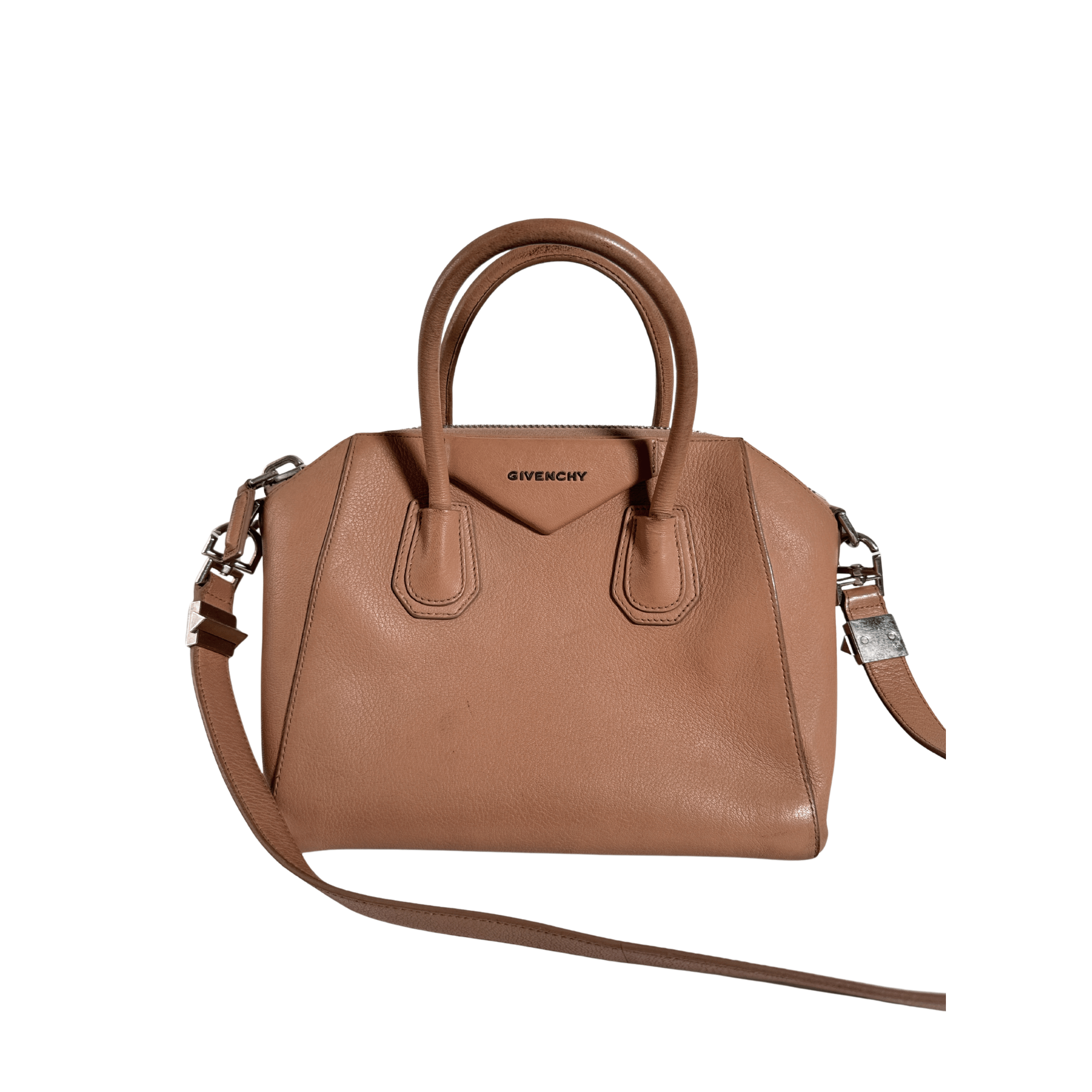 SAC GIVENCHY ANTIGONA MINI - CUIR GRAINE BEIGE/NUDE