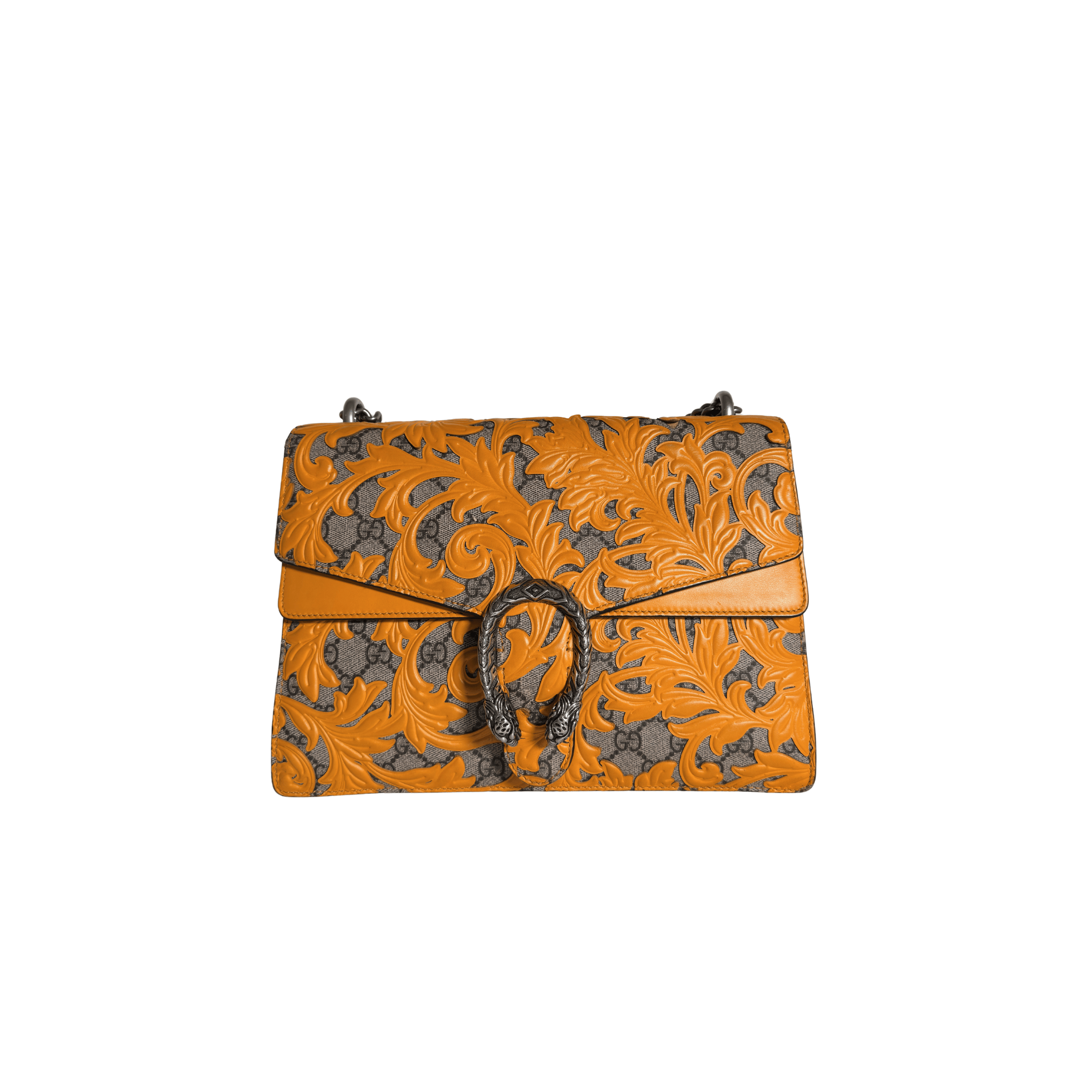 GUCCI - SAC DIONYSUS MEDIUM - TOILE GG SUPREME - ARABESQUES CUIR OCRE - ÉDITION LIMITÉE