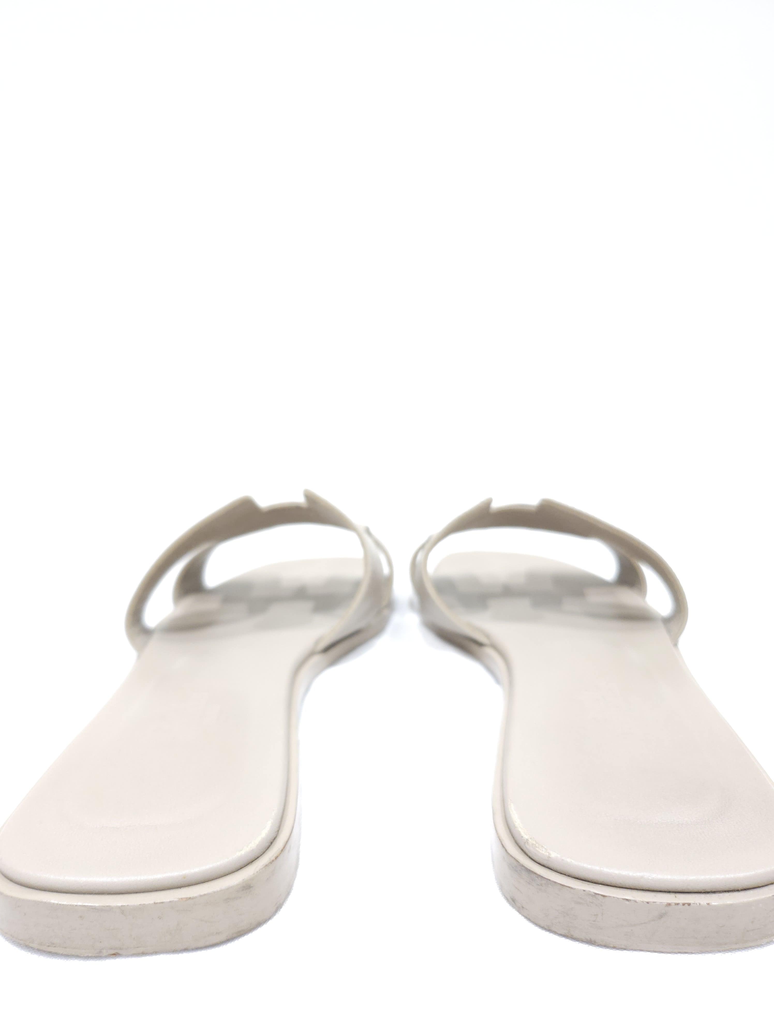 Sandales Hermès Oran Beige mastic T.39