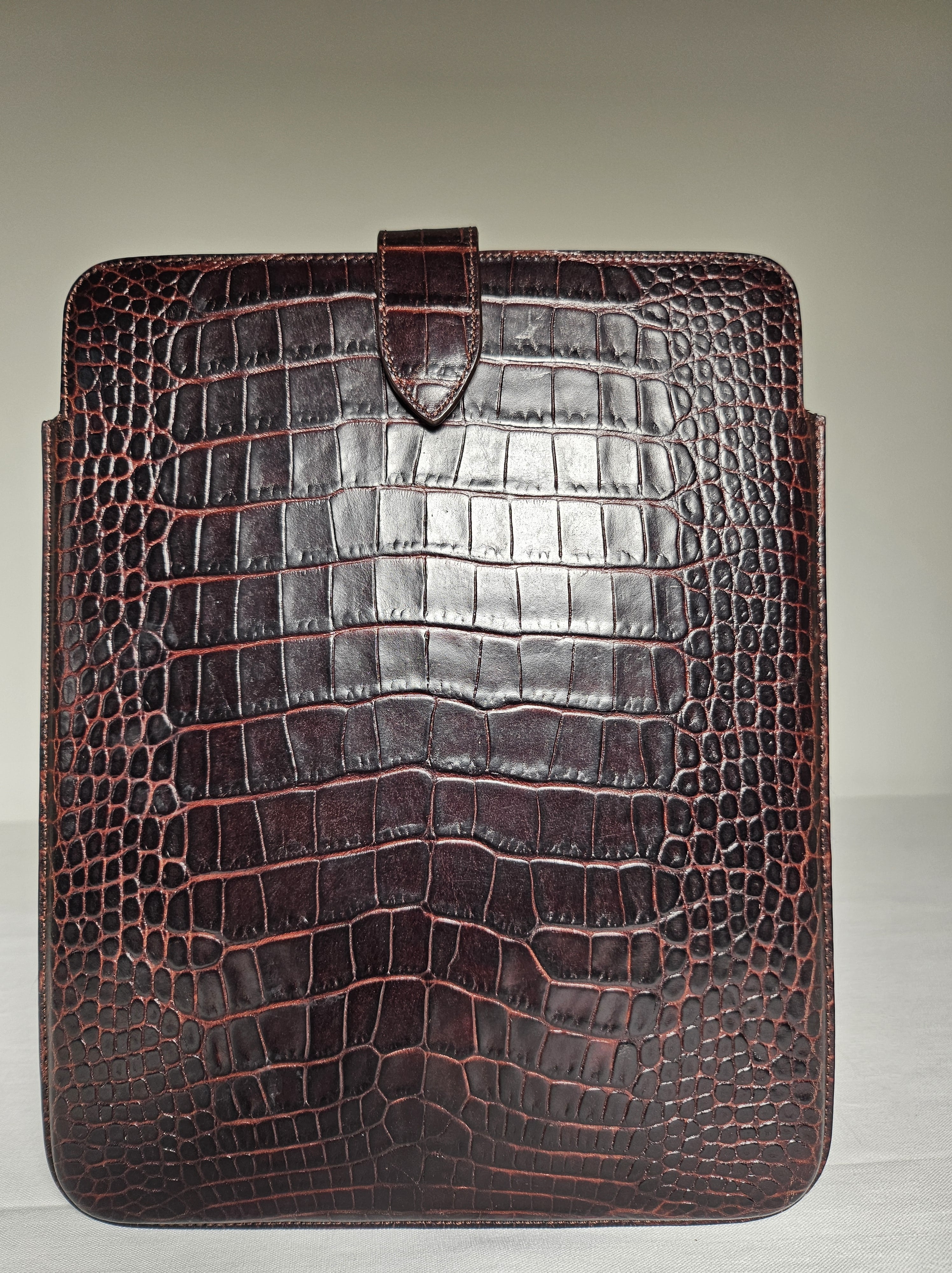 Étui à tablette Smythson en Cuir façon Croco