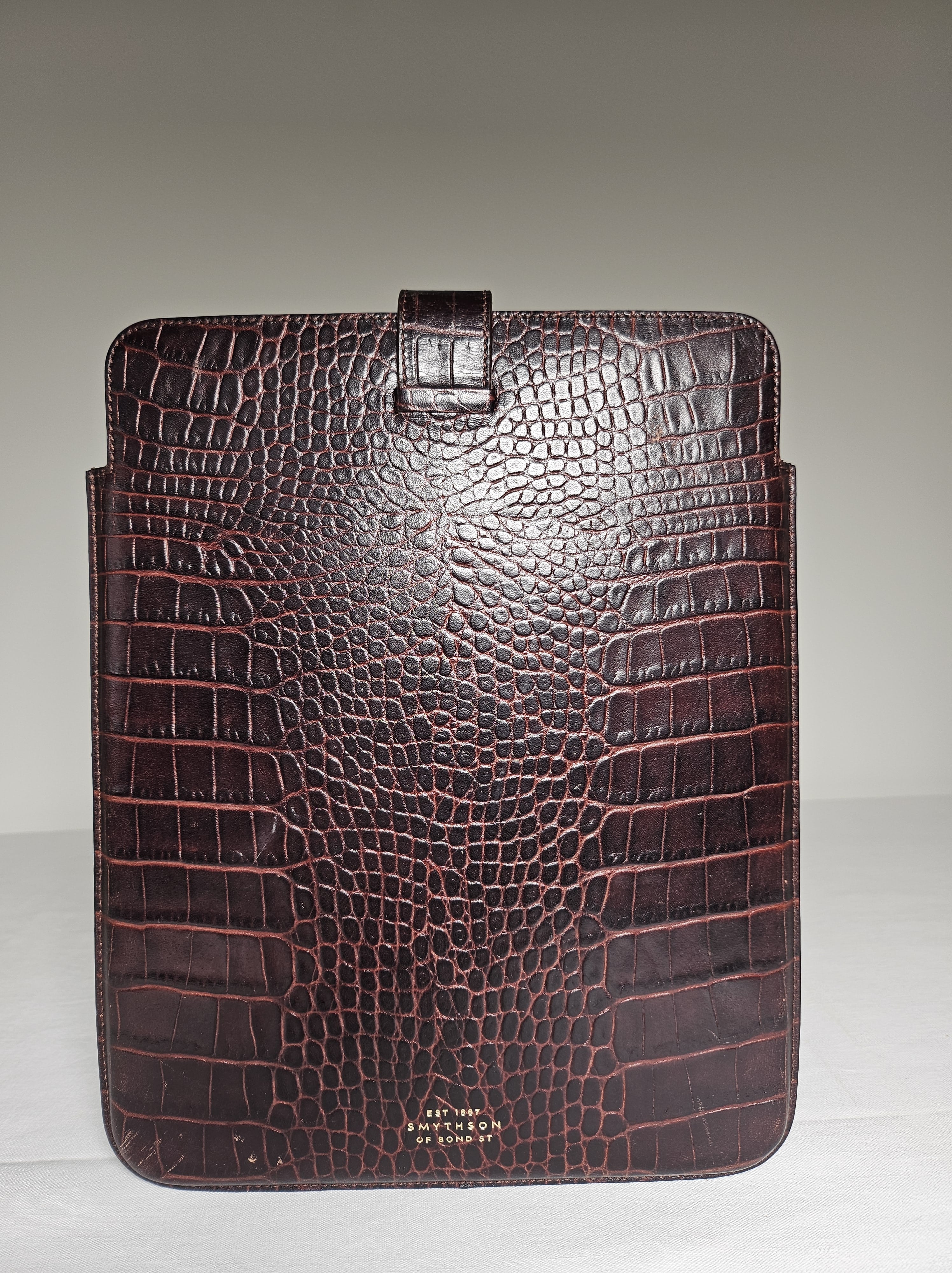 Étui à tablette Smythson en Cuir façon Croco