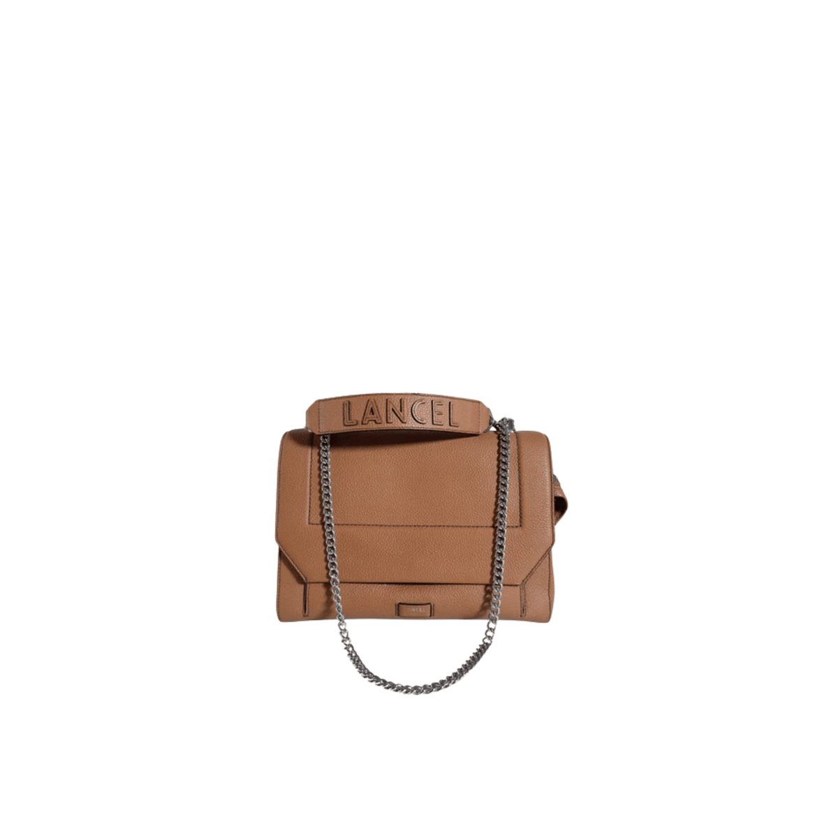 LANCEL NINON BAG - SIZE M - CAMEL GRAINED LEATHER