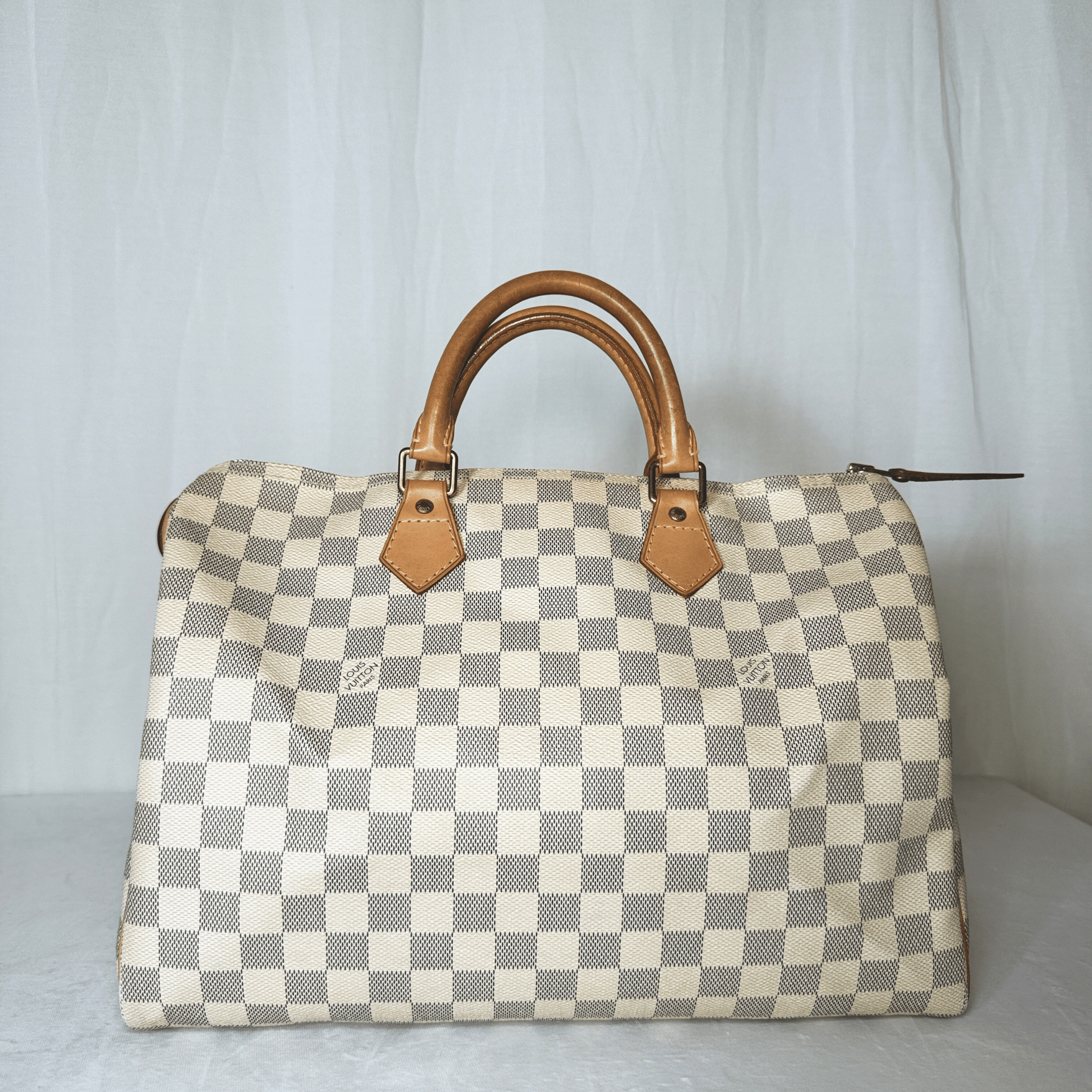 SAC LOUIS VUITTON SPEEDY 35 TOILE DAMIER AZUR VINTAGE - La Belle Boutique