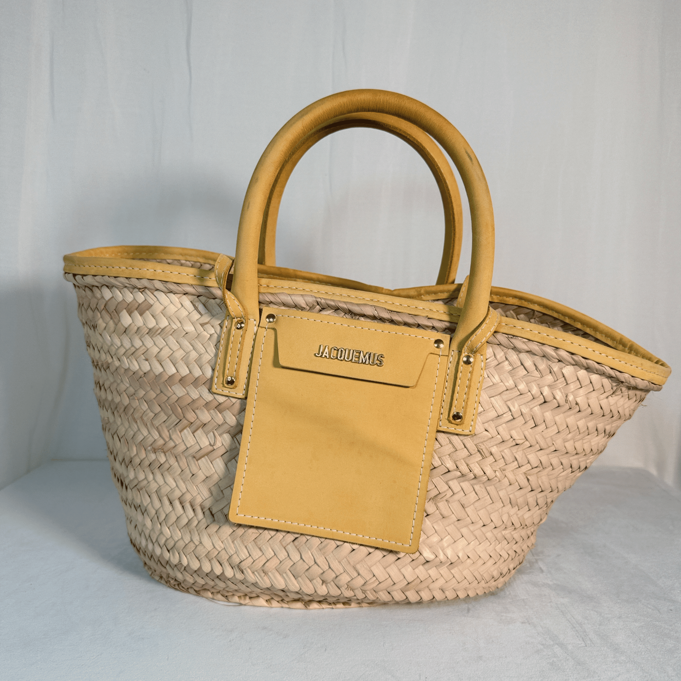 PANIER JACQUEMUS LE SOLI – PAILLE ET CUIR - La Belle Boutique