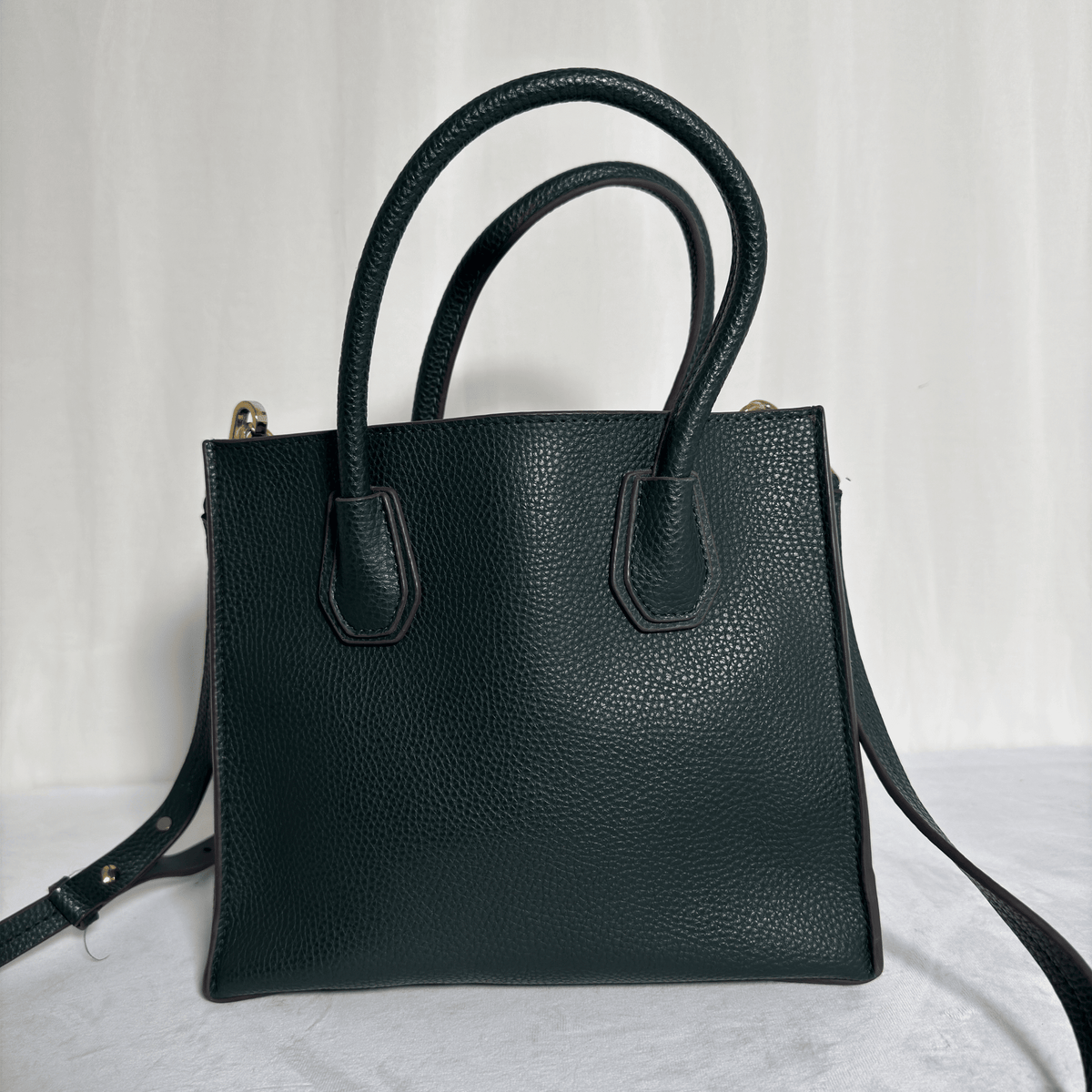 MICHAEL KORS -SAC MERCER - CUIR GRAINÉ VERT SAPIN - La Belle Boutique