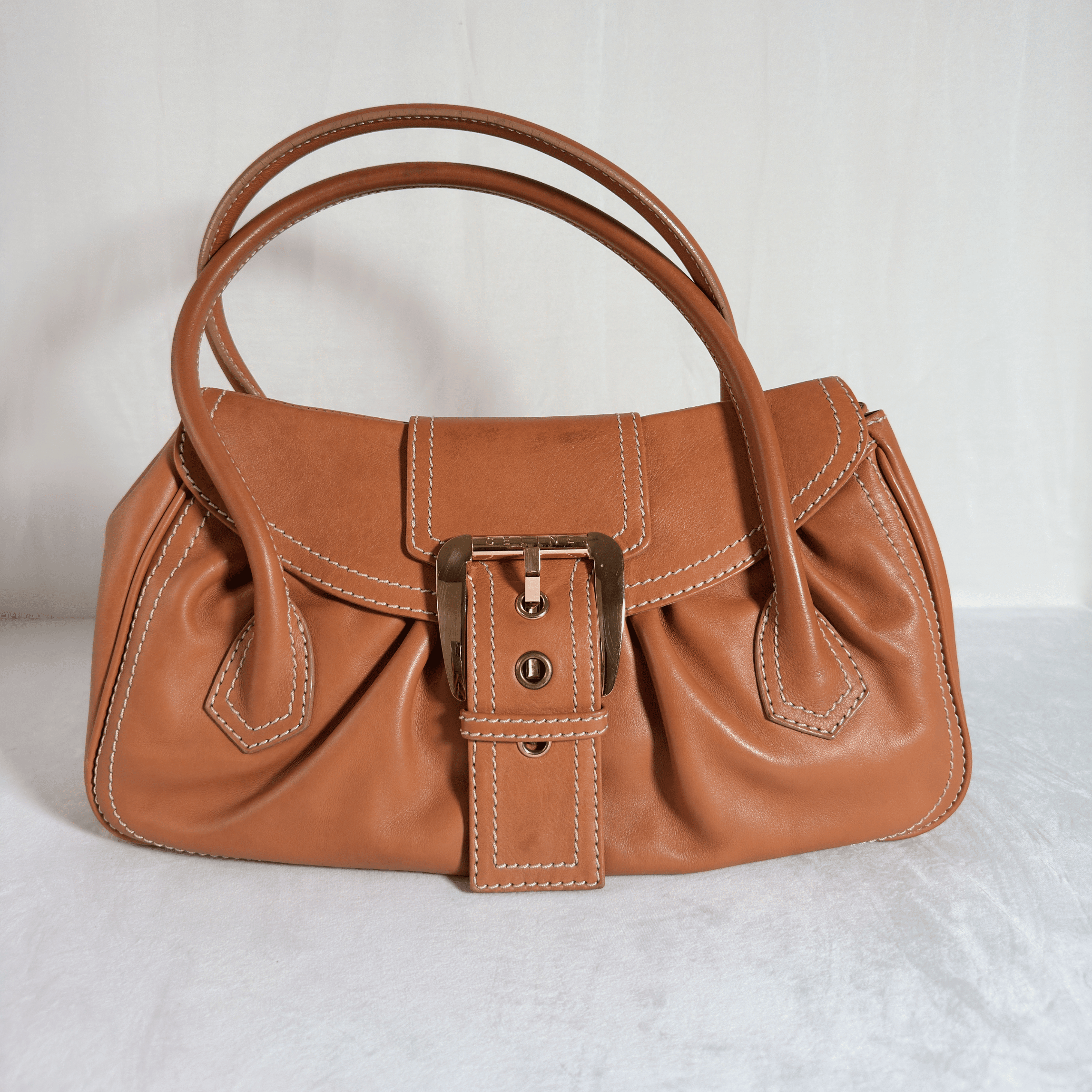 SAC CELINE BOOGIE BAG - CUIR LISSE CAMEL - VINTAGE - La Belle Boutique