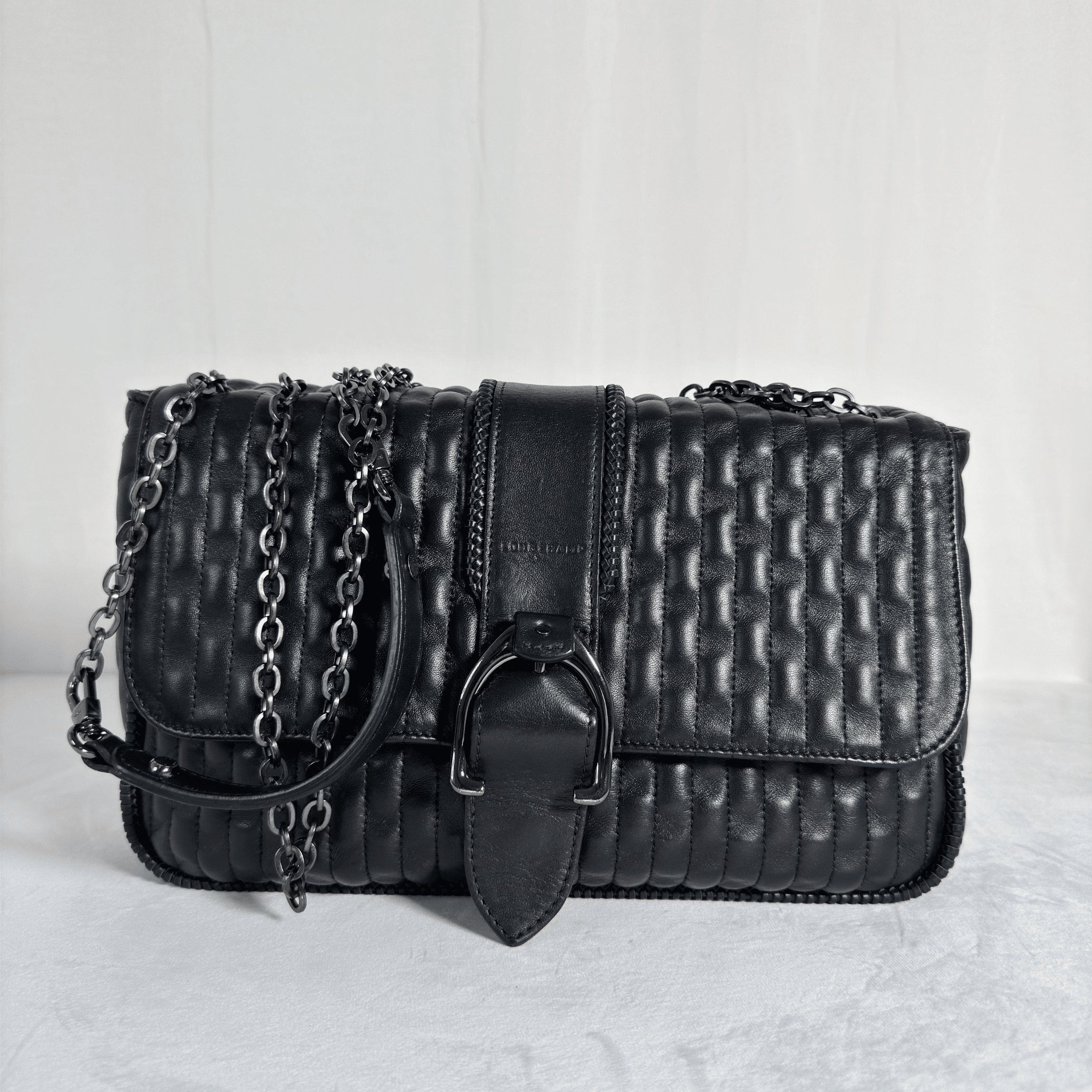 SAC BANDOULIERE LONGCHAMP AMAZONE M - CUIR MATELASSE NOIR - La Belle Boutique