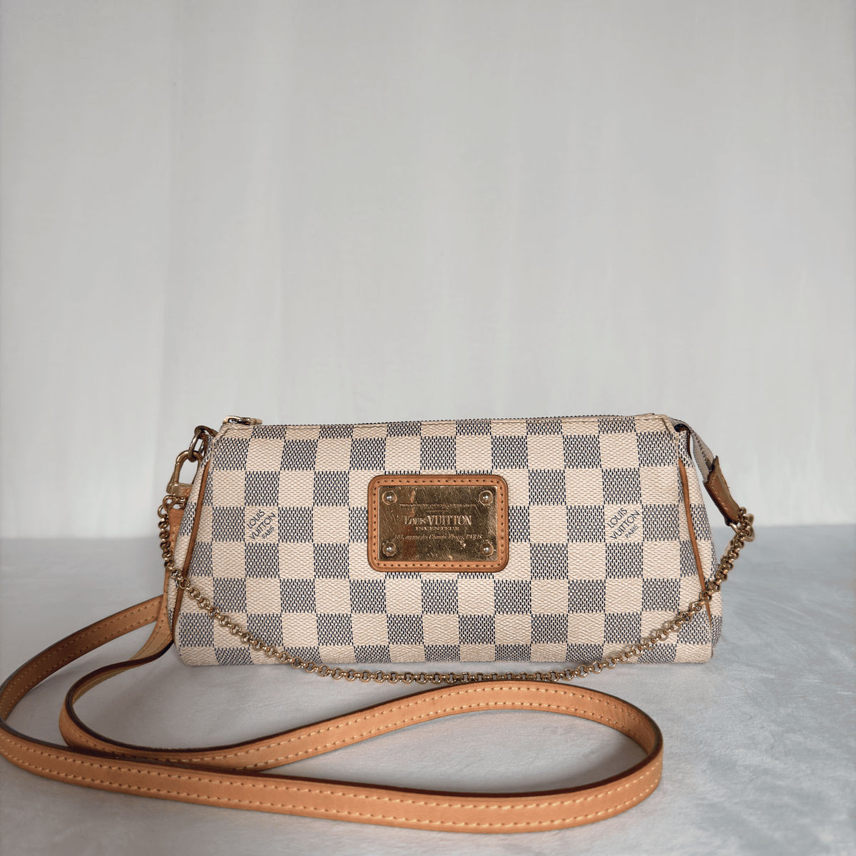LOUIS VUITTON - POCHETTE EVA - TOILE DAMIER AZUR