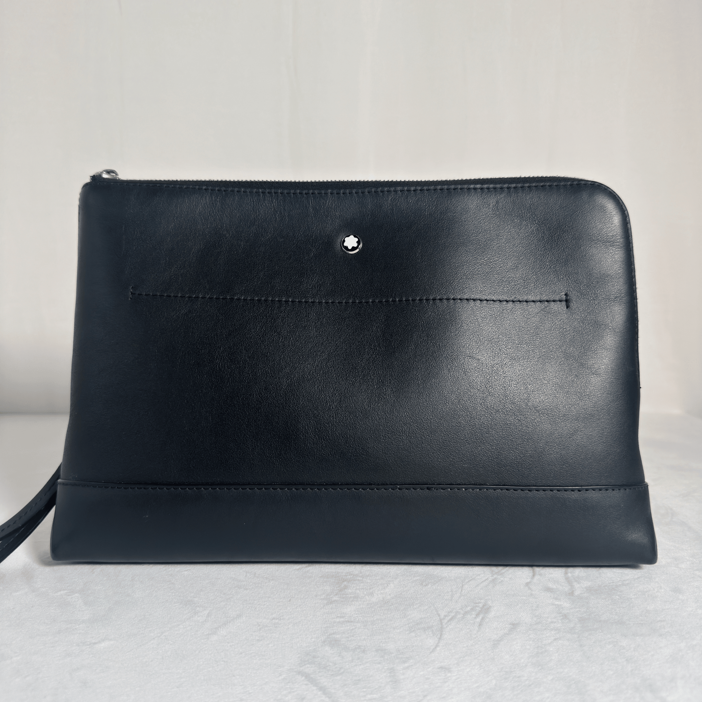 POCHETTE MONTBLANC MEISTERSTUCK SELECTION SOFT - CUIR LISSE NOIR - La Belle Boutique