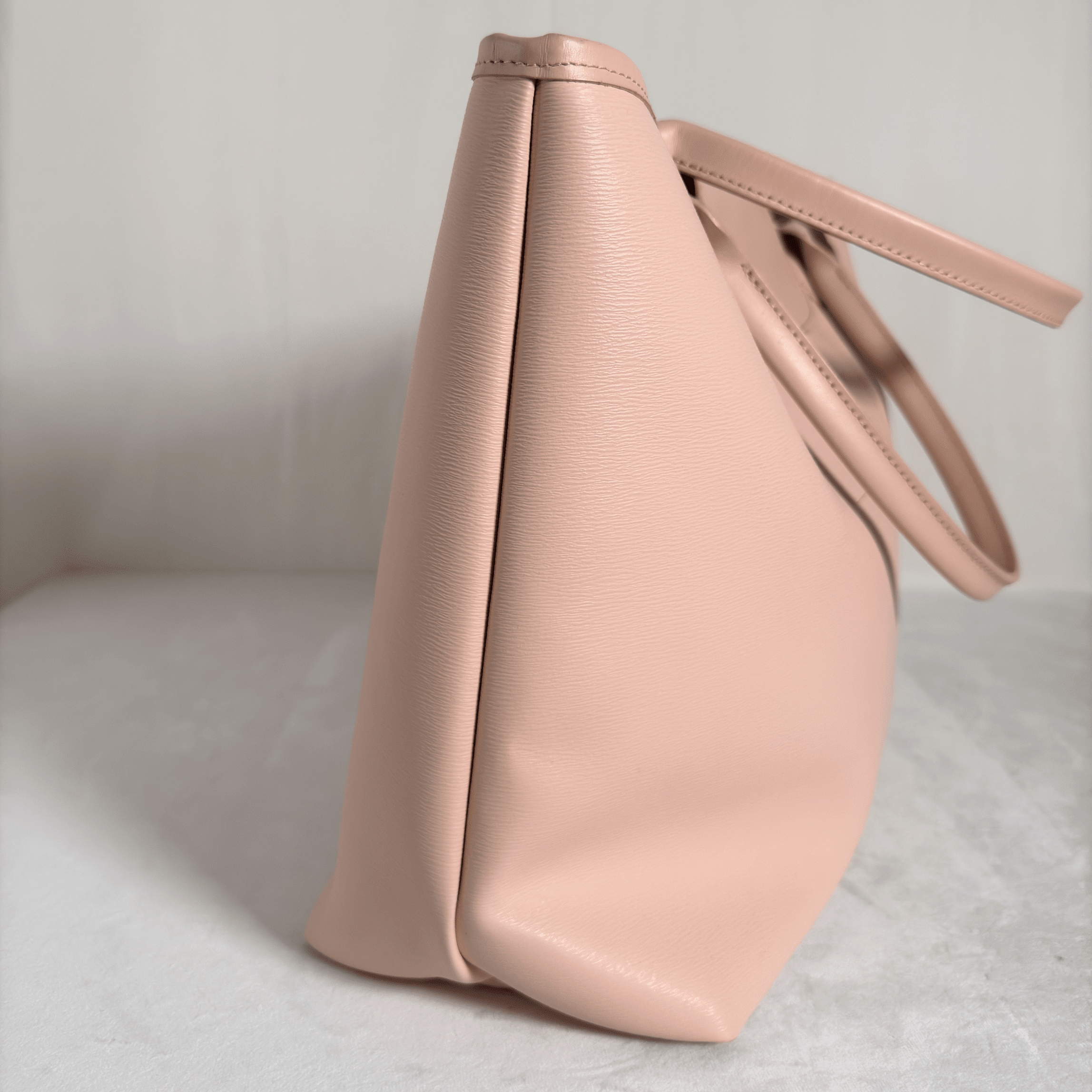 SAC CABAS LONGCHAMP LE PLIAGE CUIR - ROSE POUDRE - La Belle Boutique