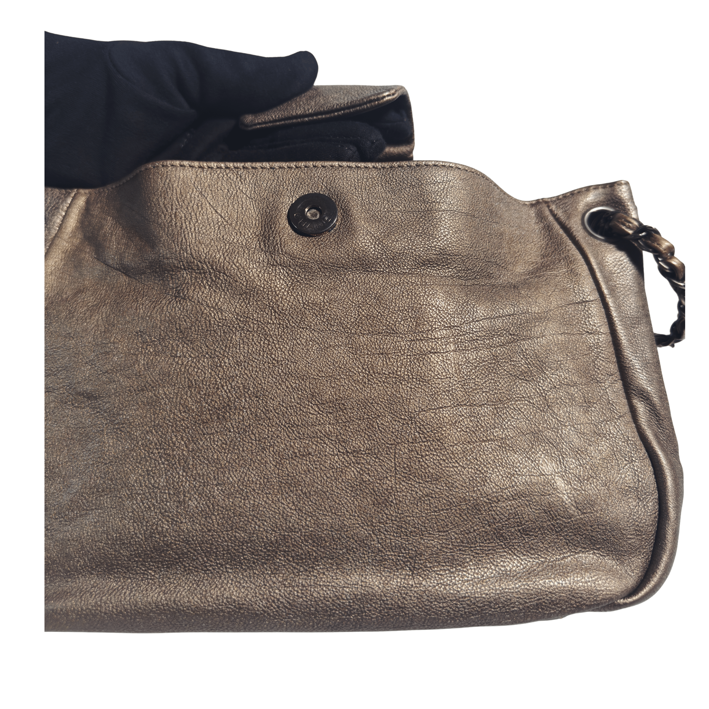 Chanel Luxe Ligne Accordion Flap | Cuir Bronze Vieilli - La Belle Boutique