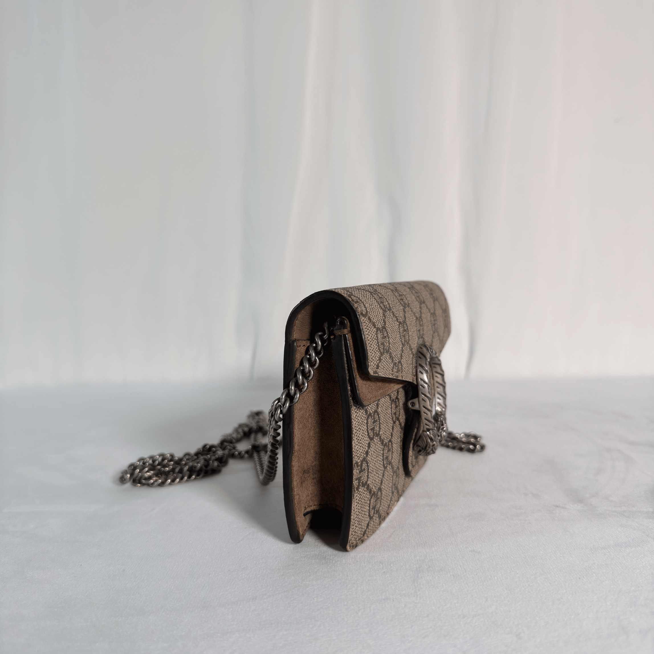 GUCCI - SAC DIONYSUS SUPER MINI - TOILE GG SUPREME / DAIM - BEIGE EBENE