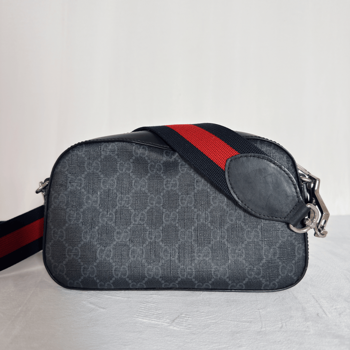 GUCCI - GG SUPREME CAMERA BAG - TOILE GG NOIR - BANDOULIÈRE WEB