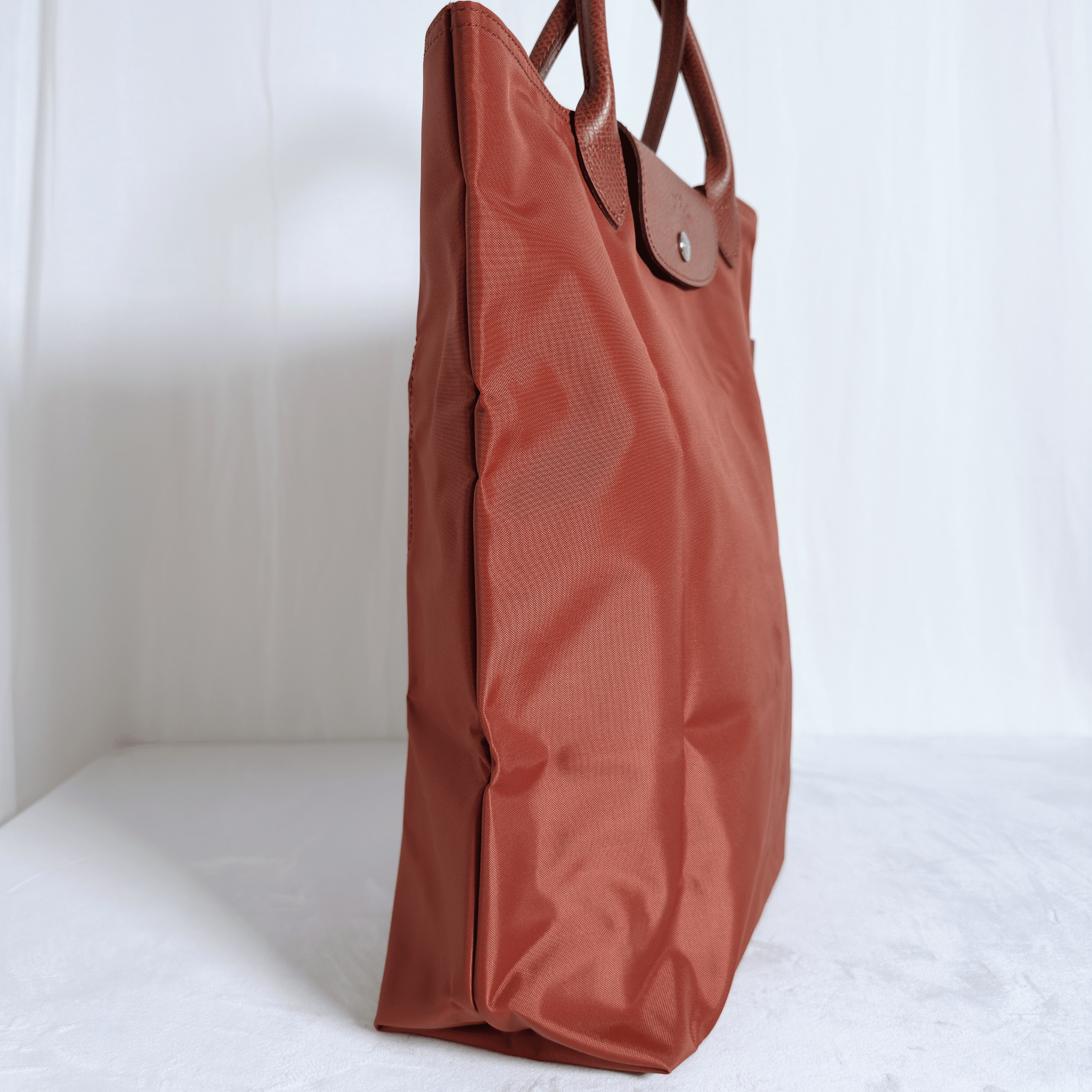 SAC CABAS LONGCHAMP LE PLIAGE ORIGINAL - TOILE TERRACOTTA / FORMAT VERTICAL - La Belle Boutique