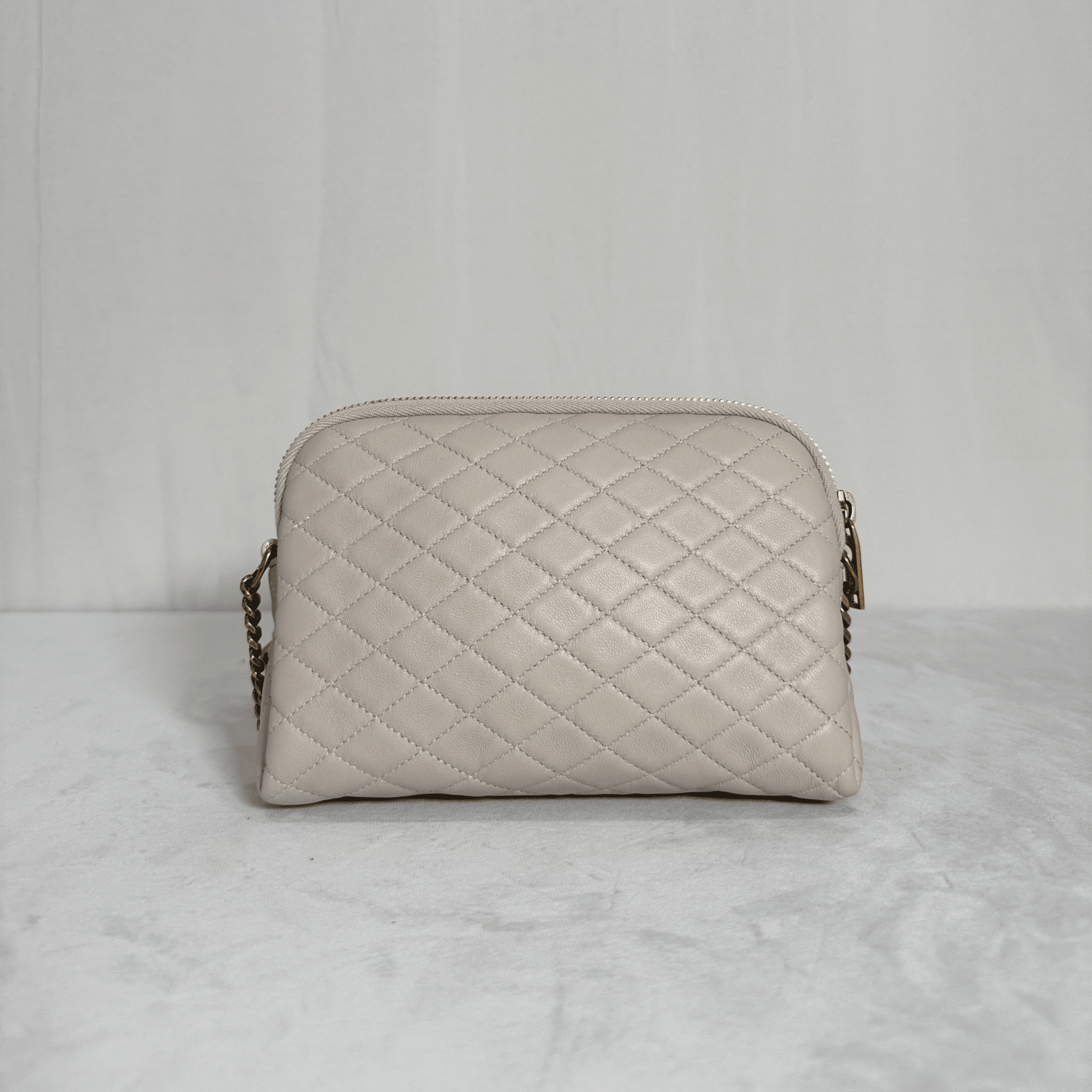 SAC YVES SAINT LAURENT GABY CAMERA CUIR D'AGNEAU BLANC - La Belle Boutique